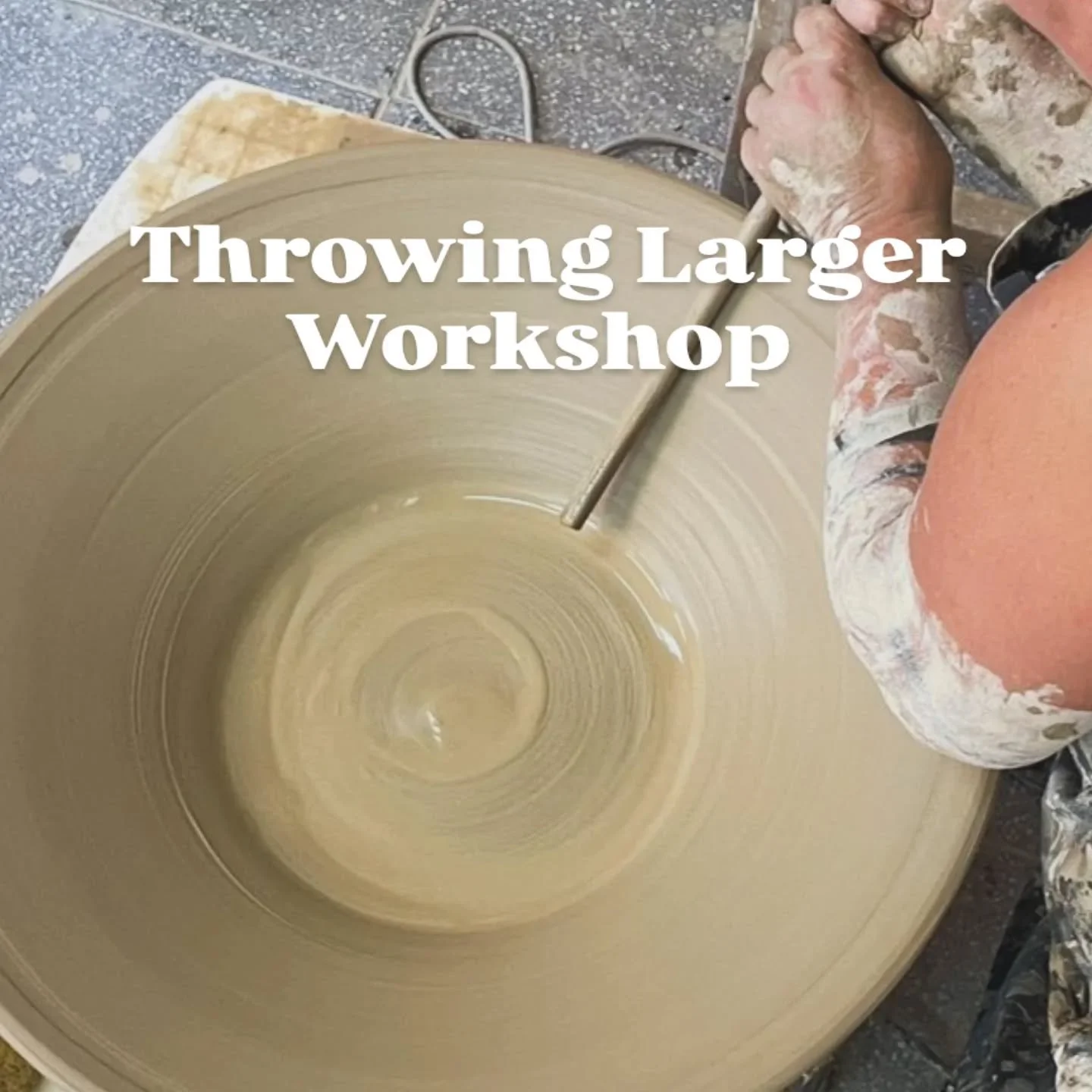 Throwing Larger with Kim Kish
30th May
10am-3pm

This one day workshop is for students with some experience in wheel throwing, with a focus on moving all the clay up to throw larger, taller and bigger forms. Confident throwers who can centre at least