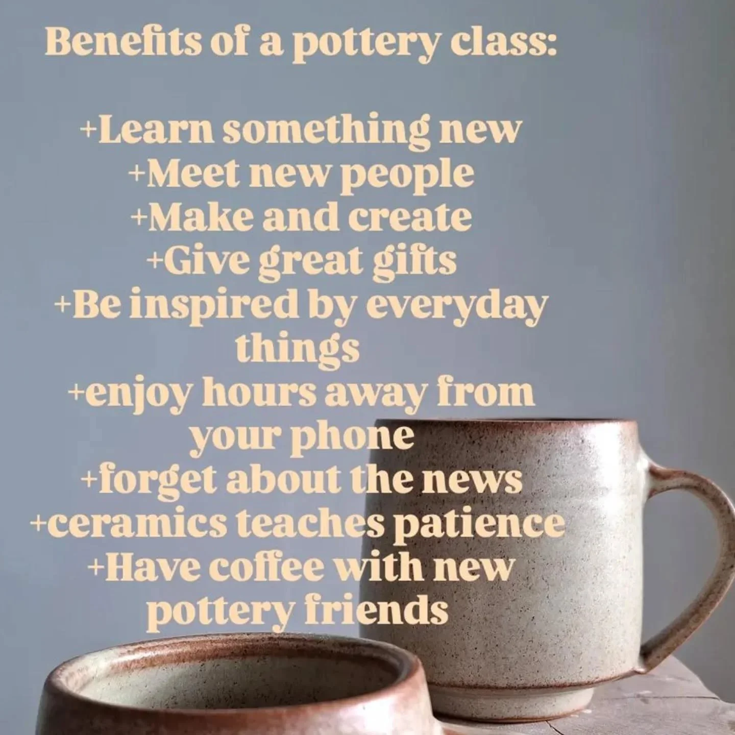 Your pottery classes are more than just working with clay. 

Join us for a course, workshop, taster or membership. 

#stleonardsceramics #potterclasses #ceramics