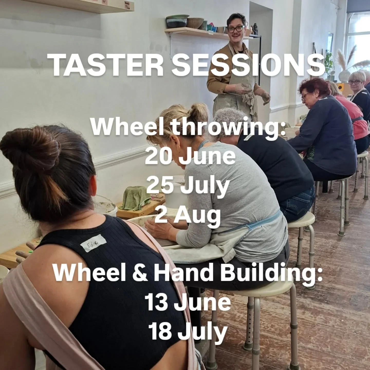 Join us this summer for a taster session on the wheel or both hand building and wheel throwing.  If your new to pottery or just want a fun day out, your teacher will be providing hands on teaching throughout the whole session.  Combine your day with 