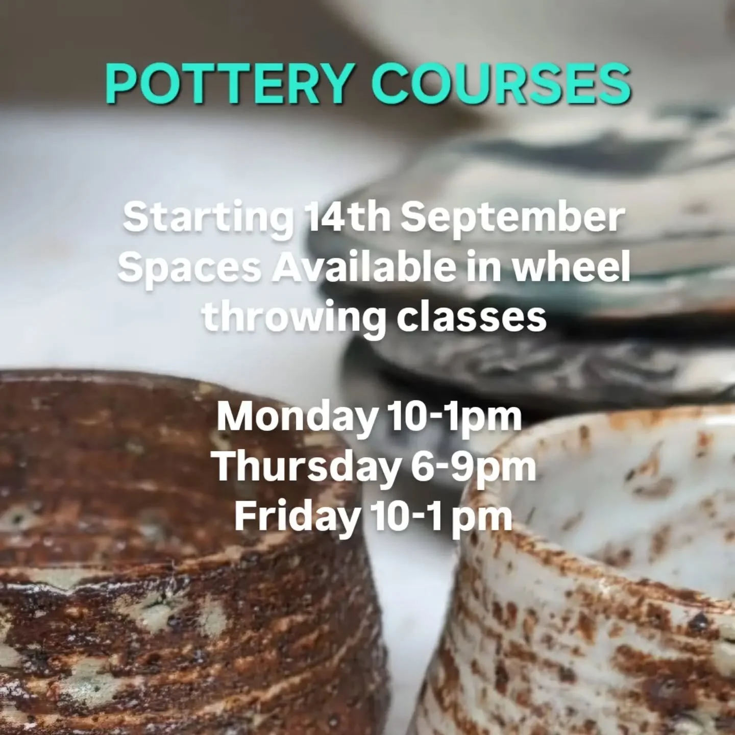 Join us this autumn, just a few places left on the Monday and Friday am wheel throwing classes and Thursday pm. 

Booking link in bio

#stleonardsceramics