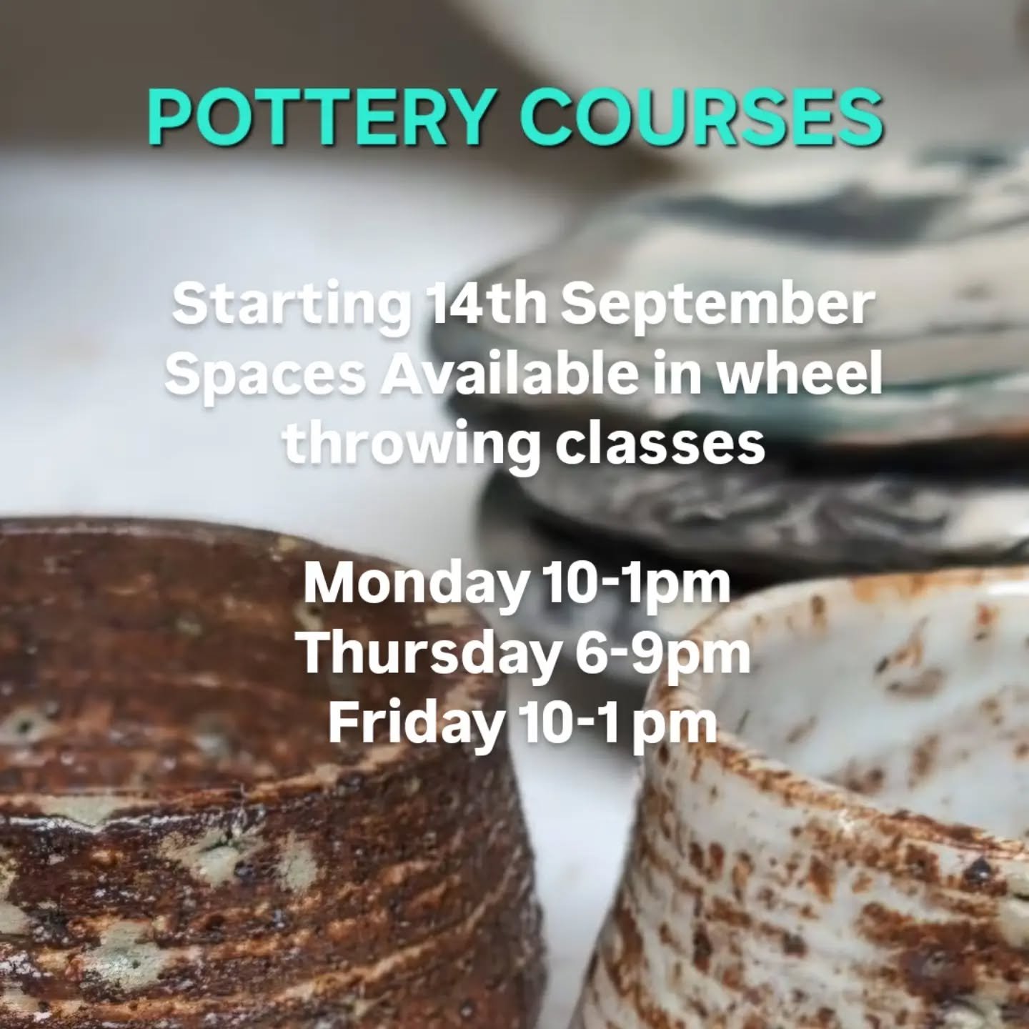 Join us this autumn, just a few places left on the Monday and Friday am wheel throwing classes and Thursday pm. 

Booking link in bio

#stleonardsceramics