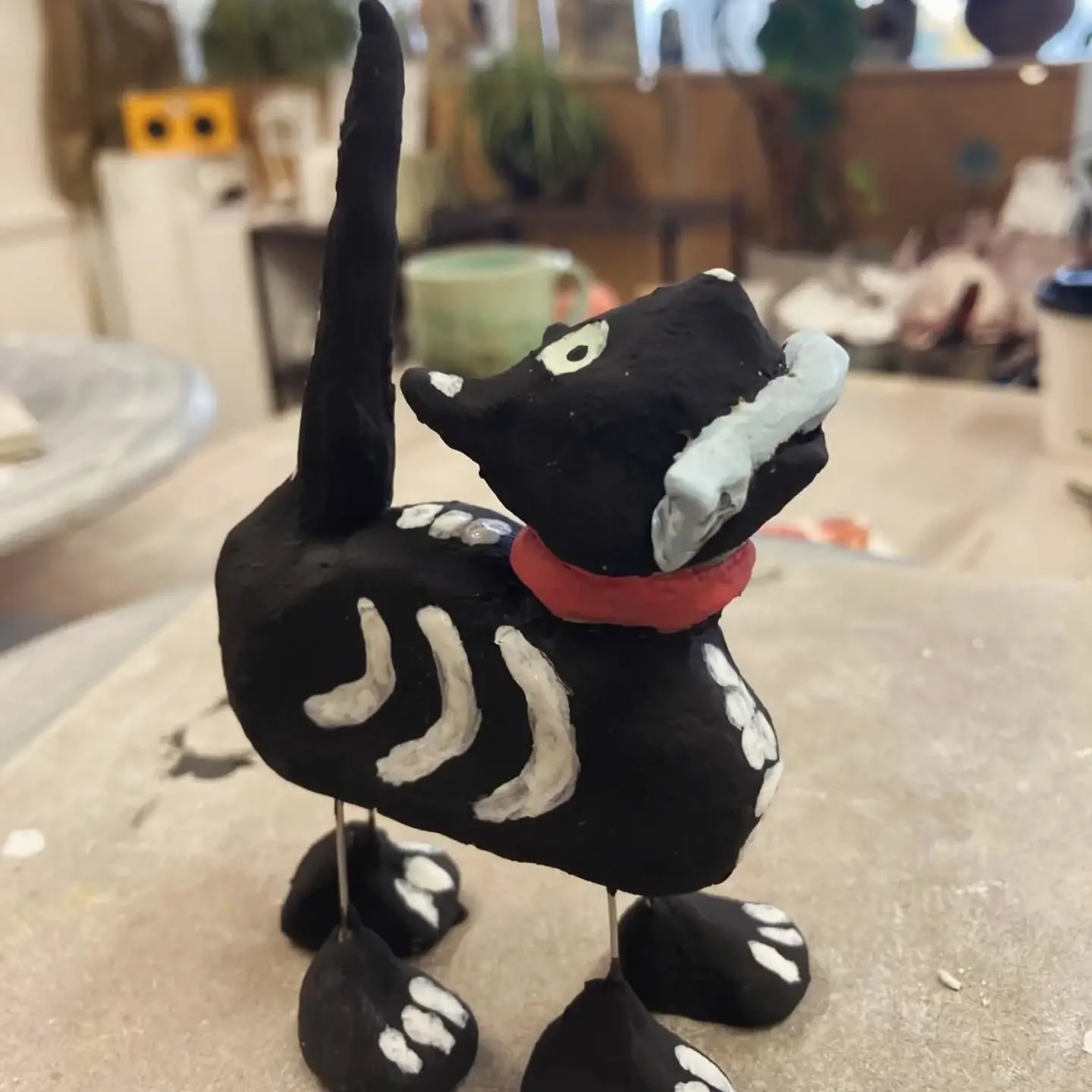 Thank you Katia @katianella for delivering our fun Day of The Dead Figurines Workshop using clay and high fire wire. 
Always a creative selection of skeletons and figurines. 

#stleonardsceramics 
#ceramics