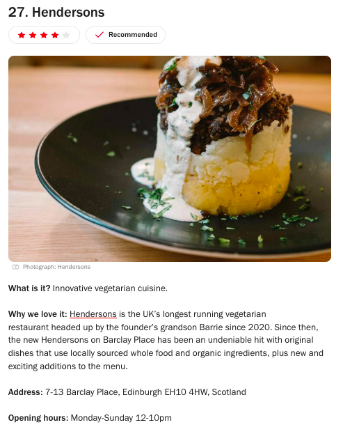 Hendersons: Edinburgh’s Vegetarian Icon