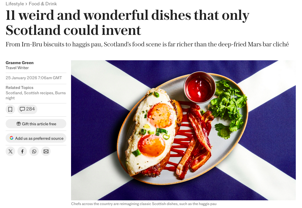 11 weird and wonderful dishes that only Scotland could invent