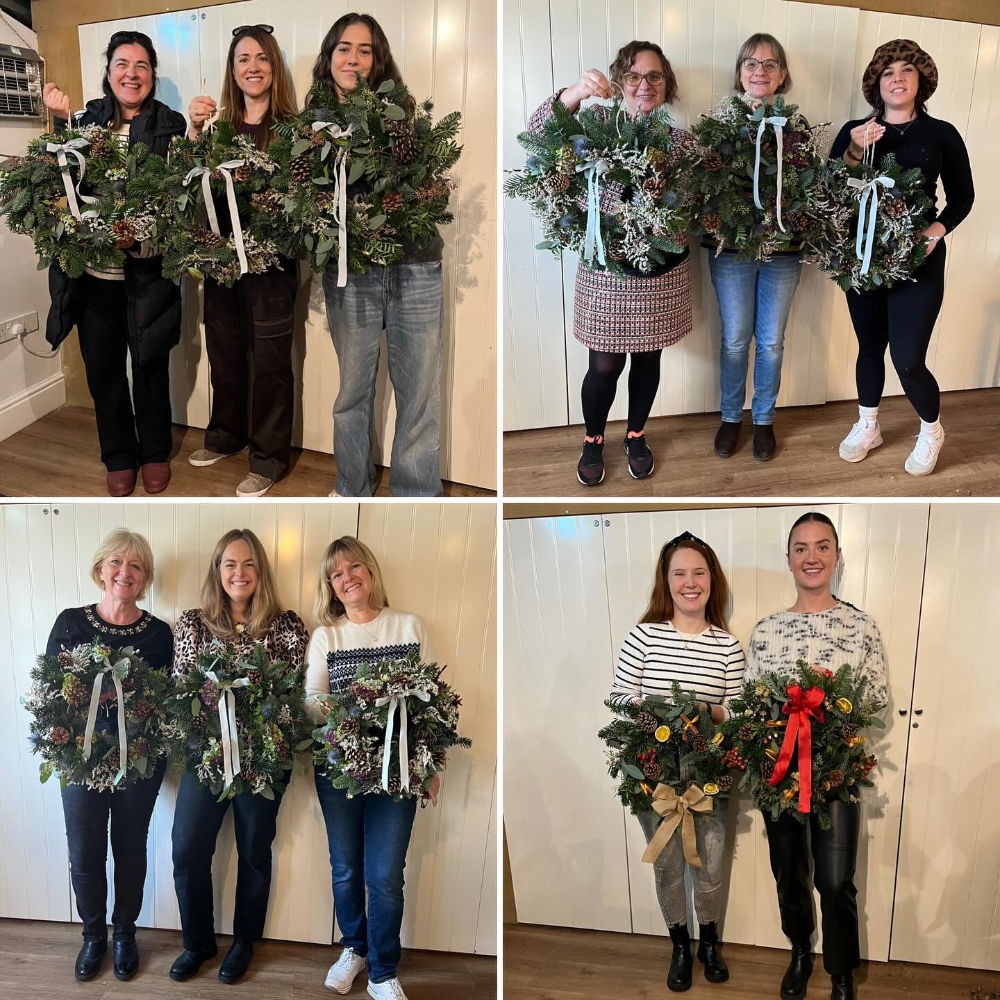 What a busy day we had @bathsoftcheese last Sunday! It&rsquo;s a pleasure to run Christmas wreath making events at this lovely venue with their helpful, friendly staff, and to meet new and returning workshop participants. The mince pies were a hit as