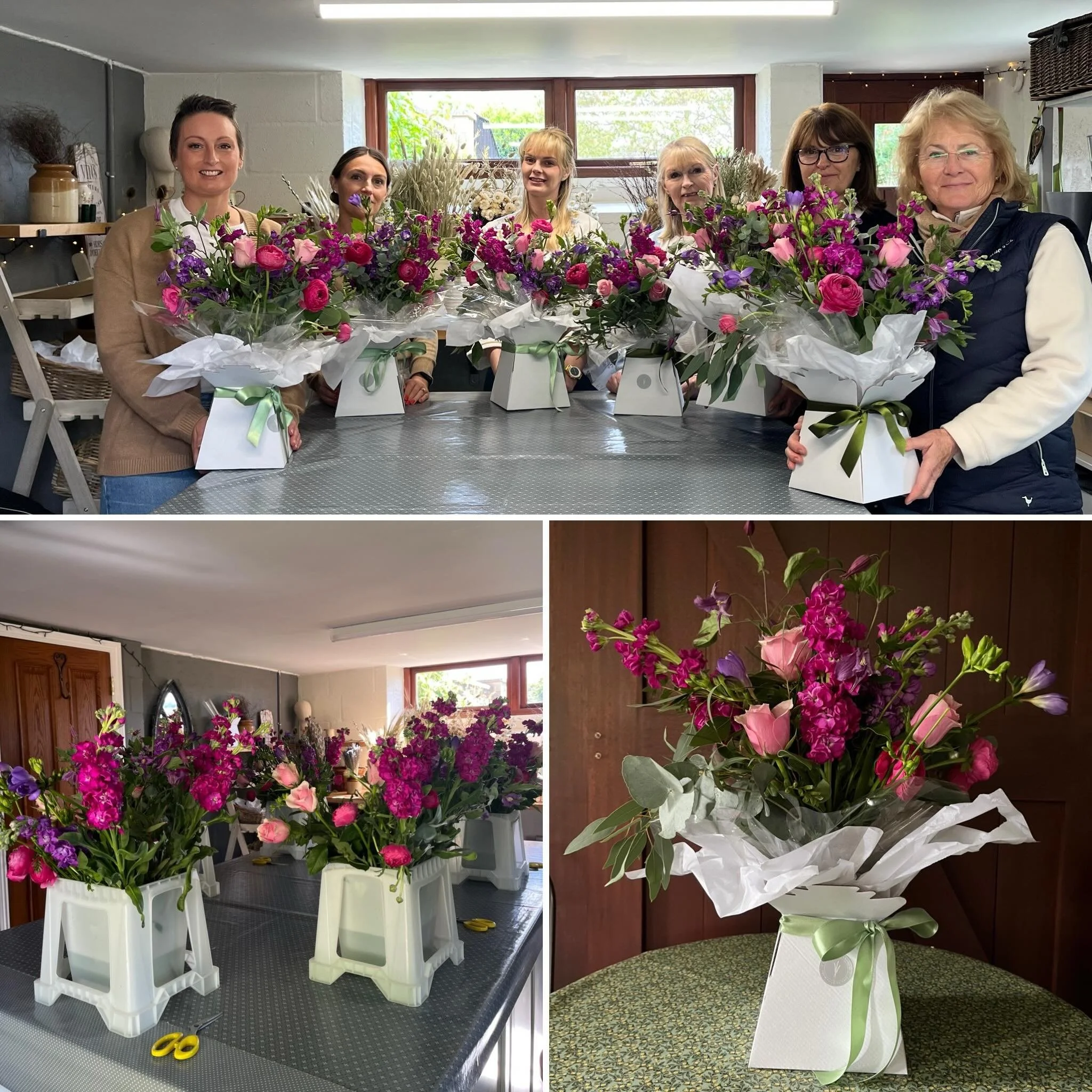 Hand-Tied Bouquets and Flower Arranging make for a perfect floral Hen Party activity for groups of between 6-8 people.

During the summer months, we use mainly our own garden-grown flowers for these sessions. The next available date for our Hand-Tied