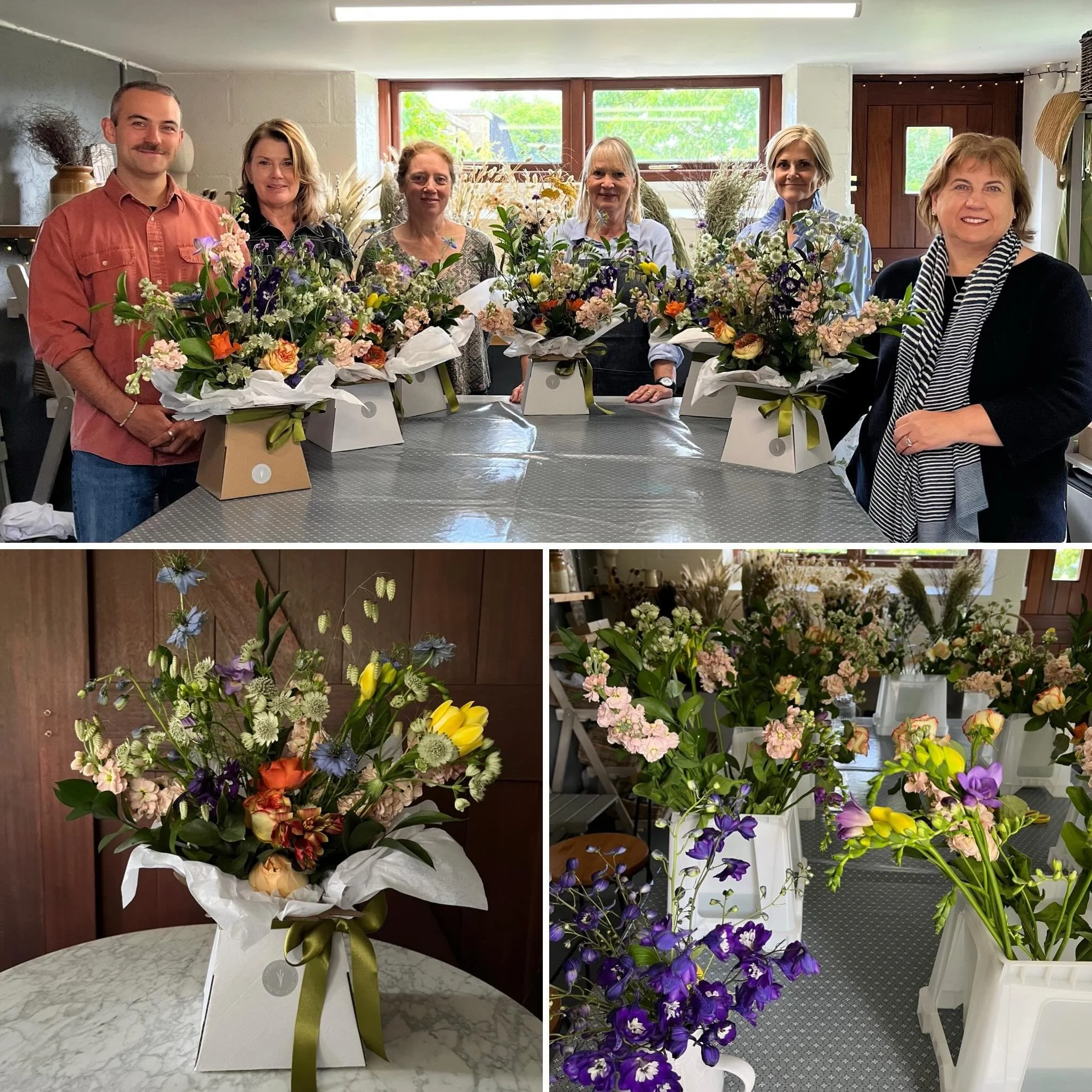 Sharing a lovely snap from yesterday&rsquo;s Flower Arranging Workshop. We are starting to incorporate more of our own cut flowers into these events. While the summer annuals are still some way off harvesting, for this session we were able to use our