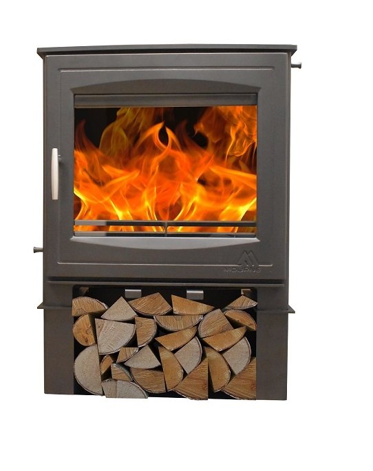 Front view of Mourne Eco 8 with Log Store Option