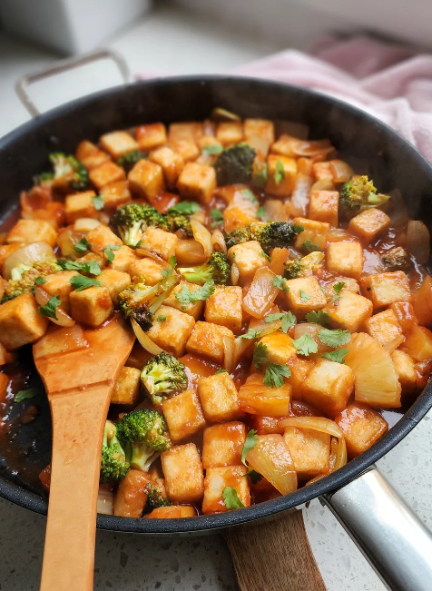 sticky pineapple tofu