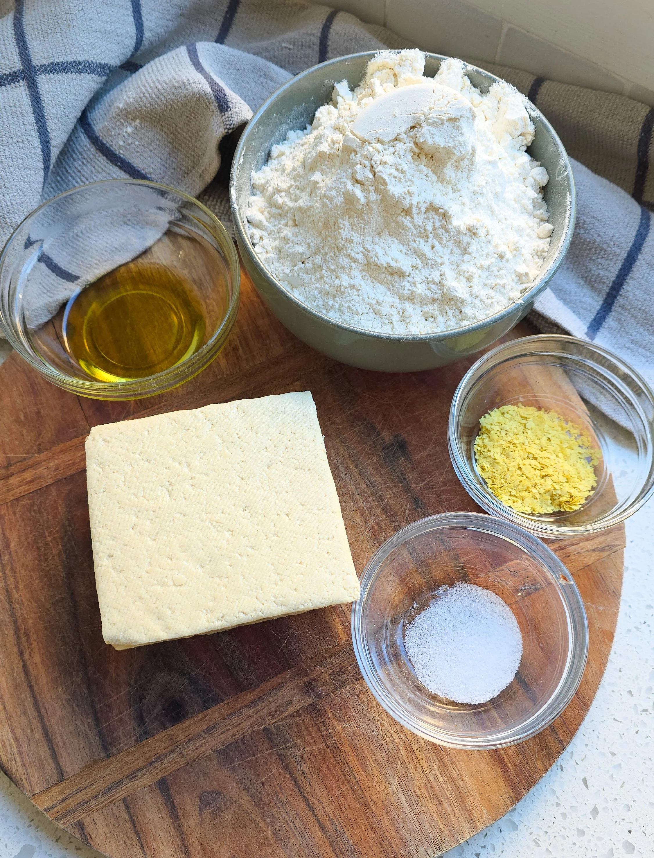 Ingredients for tofu vegan scones