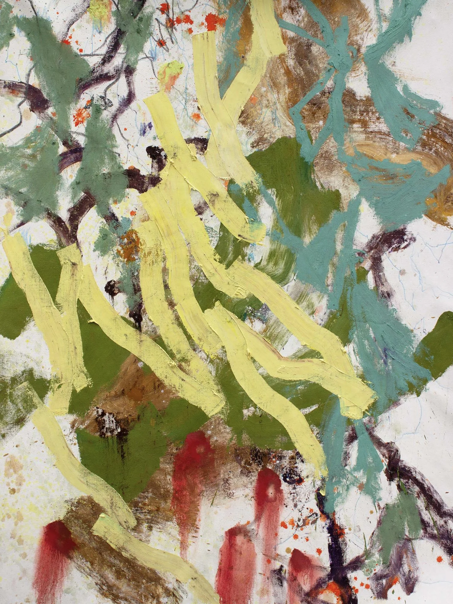 Wildflower 2, 2025 - oil, enamel, acrylic on canvas, 195x150cm