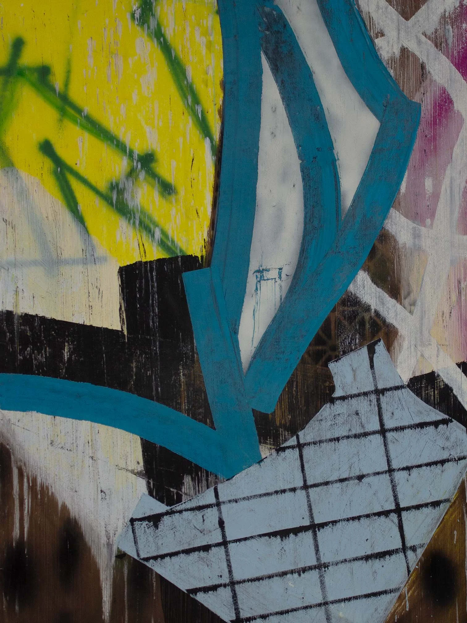 City Study 2, 2023 - acrylic, oil, enamel on paper