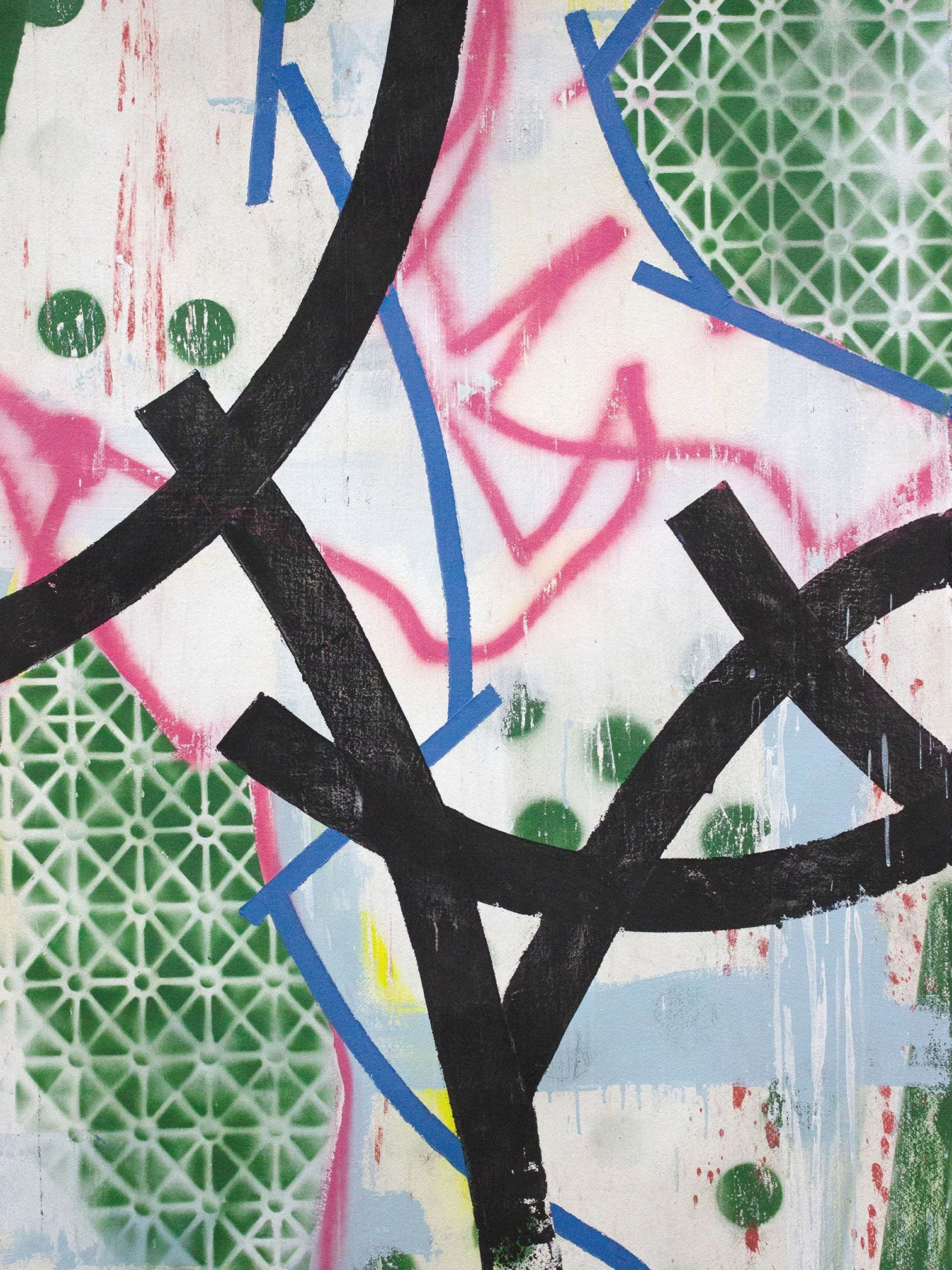 City Study 3, 2023 - acrylic, oil, enamel on paper