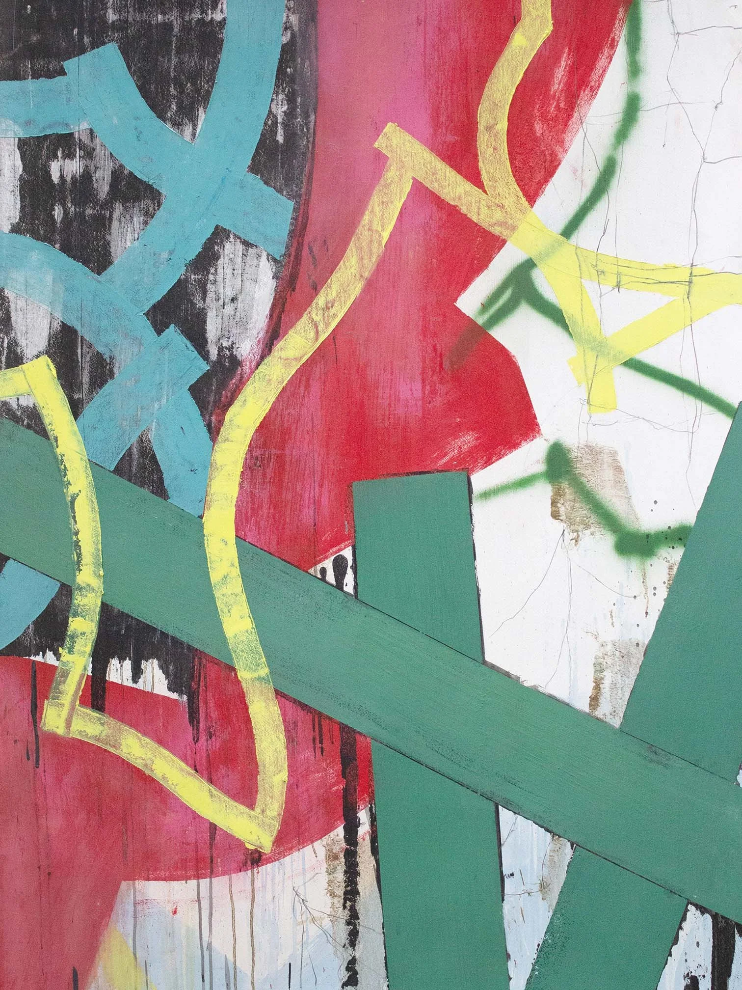 City Study 6, 2023 - acrylic, oil, enamel on paper