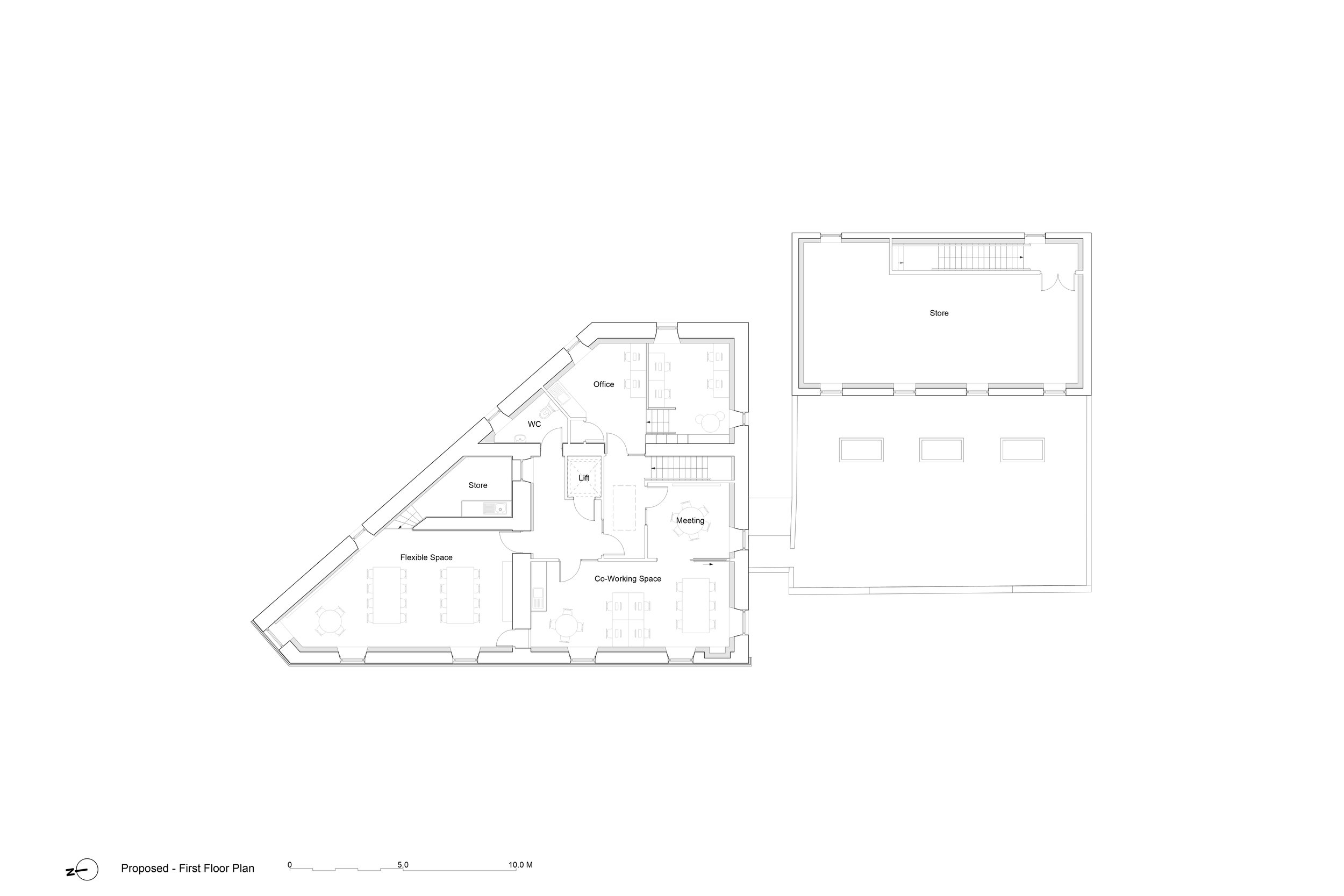 8 - First Floor + Attic Plan - As Proposed.JPG