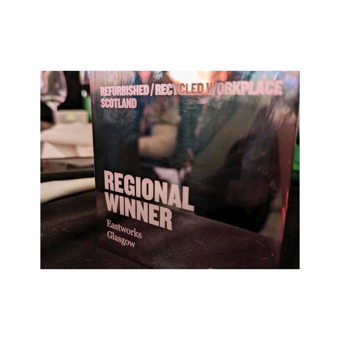 We were delighted to win the British Council for Offices Regional Award for Refurbished/Recycled Workplace in Scotland this year for Eastworks!
&nbsp;
The judges were particularly impressed with the community engagement and regeneration that underpin