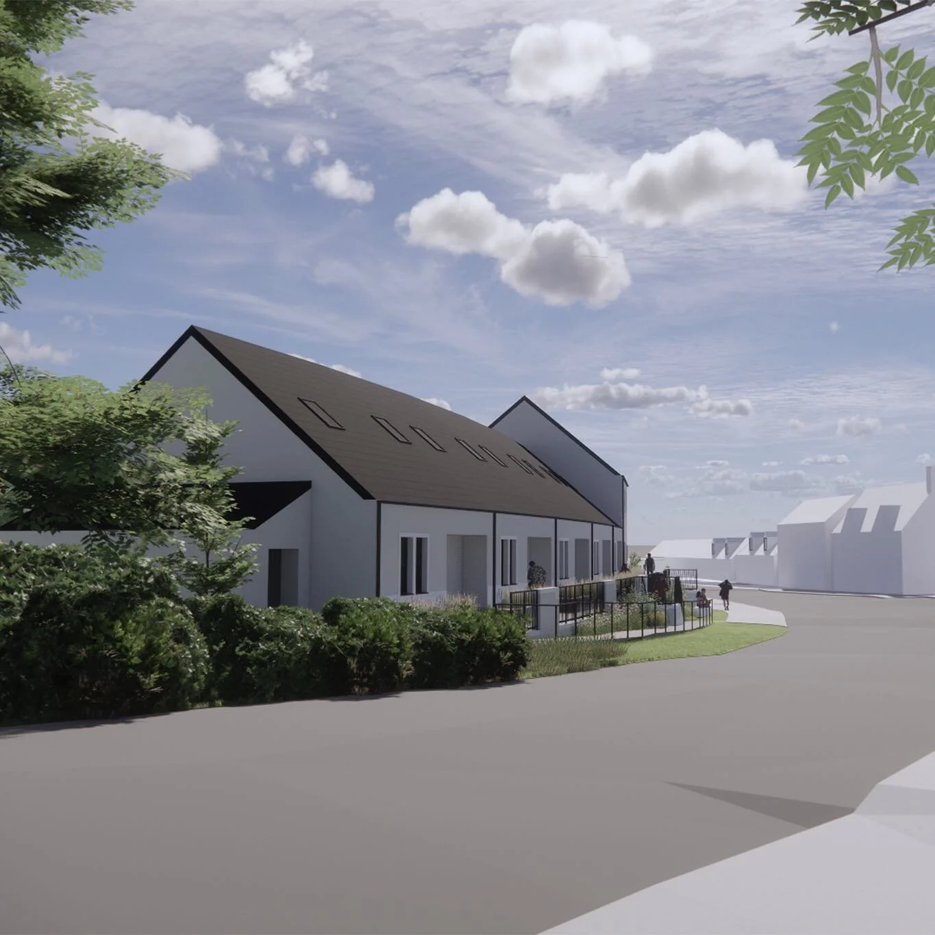 INCH have been working closely with the Gatehouse Development Initiative to develop plans for a new build community housing scheme on a prominent, long standing, brown field site on arrival into Gatehouse of Fleet.&nbsp; The development, which is cur