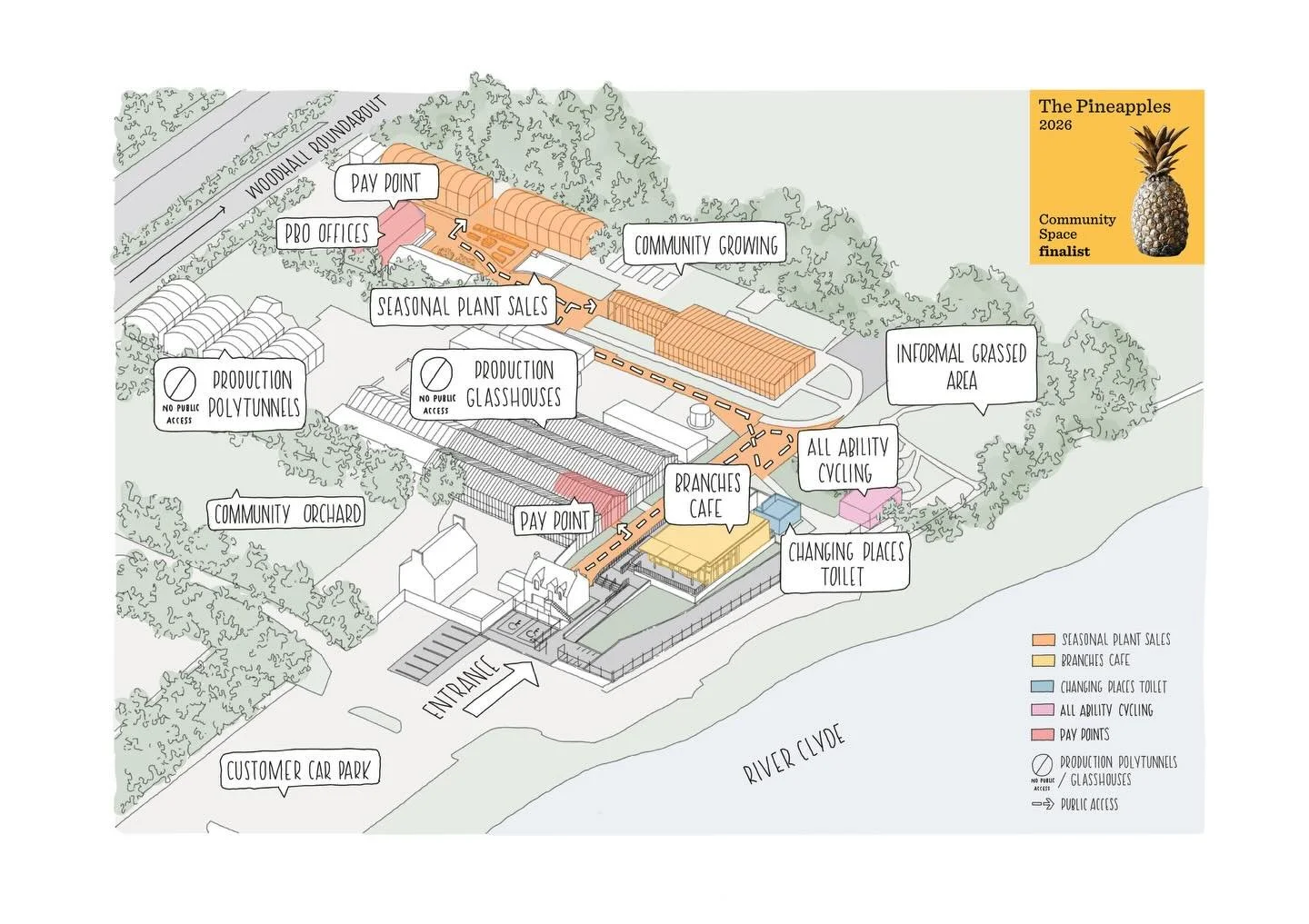 We are incredibly proud and humbled by further national recognition for our community project at Parklea Branching Out! It has been shortlisted for a Pineapple Award in the Community Space Category.

This project establishes a new &lsquo;front door&