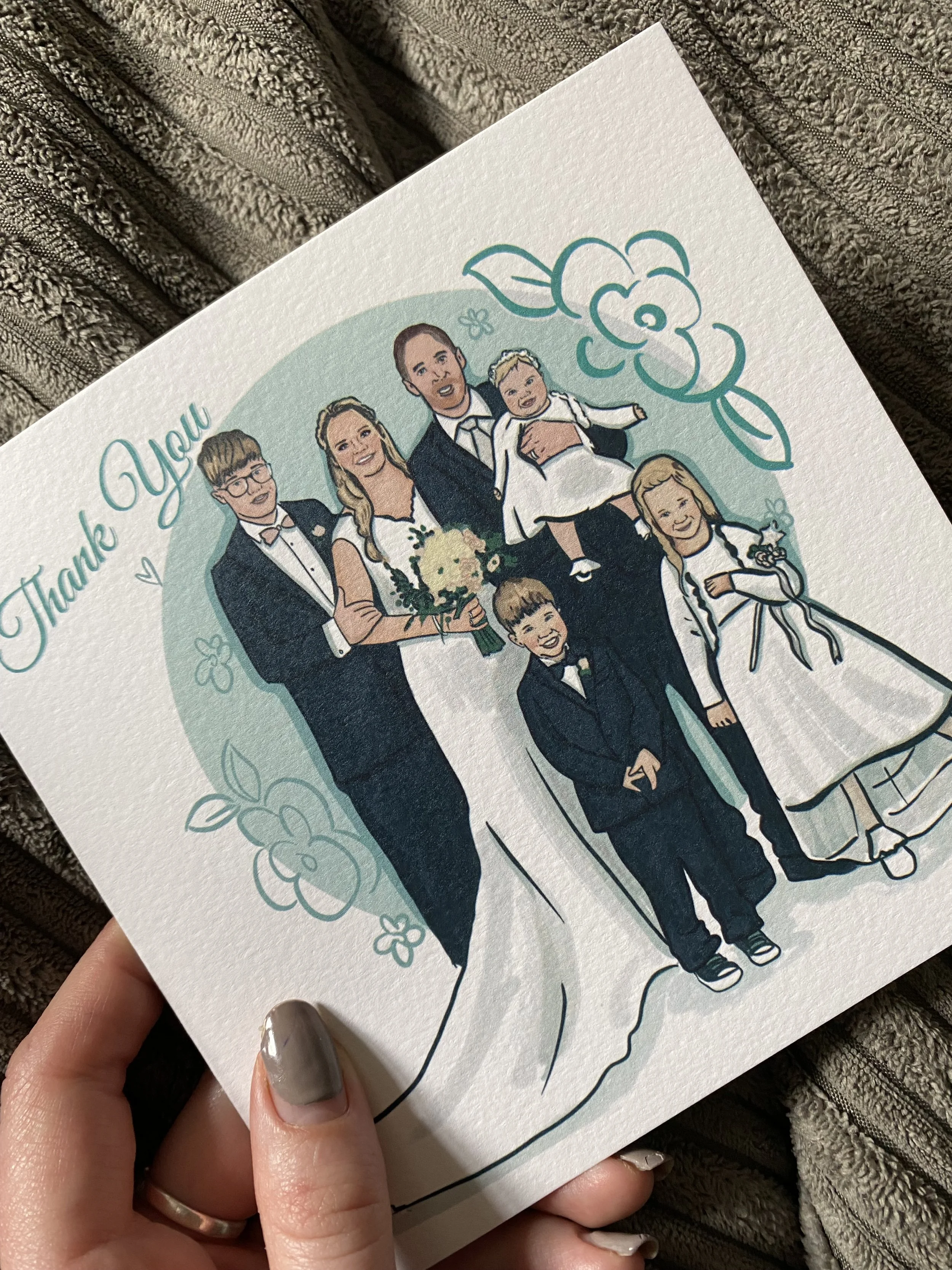 Bespoke wedding invitations with a castle illustration