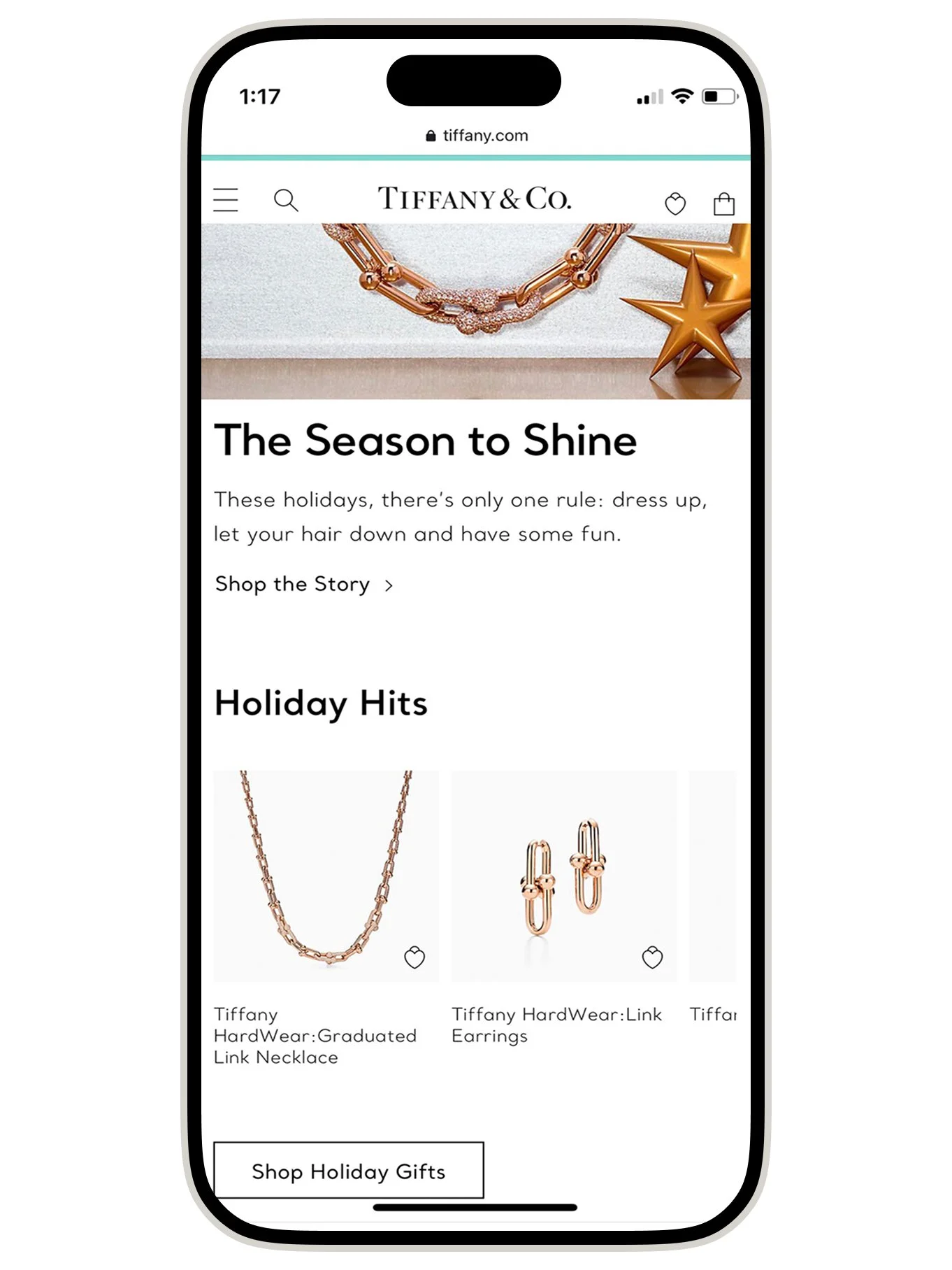Tiffany & Co.— Homepage Zones
