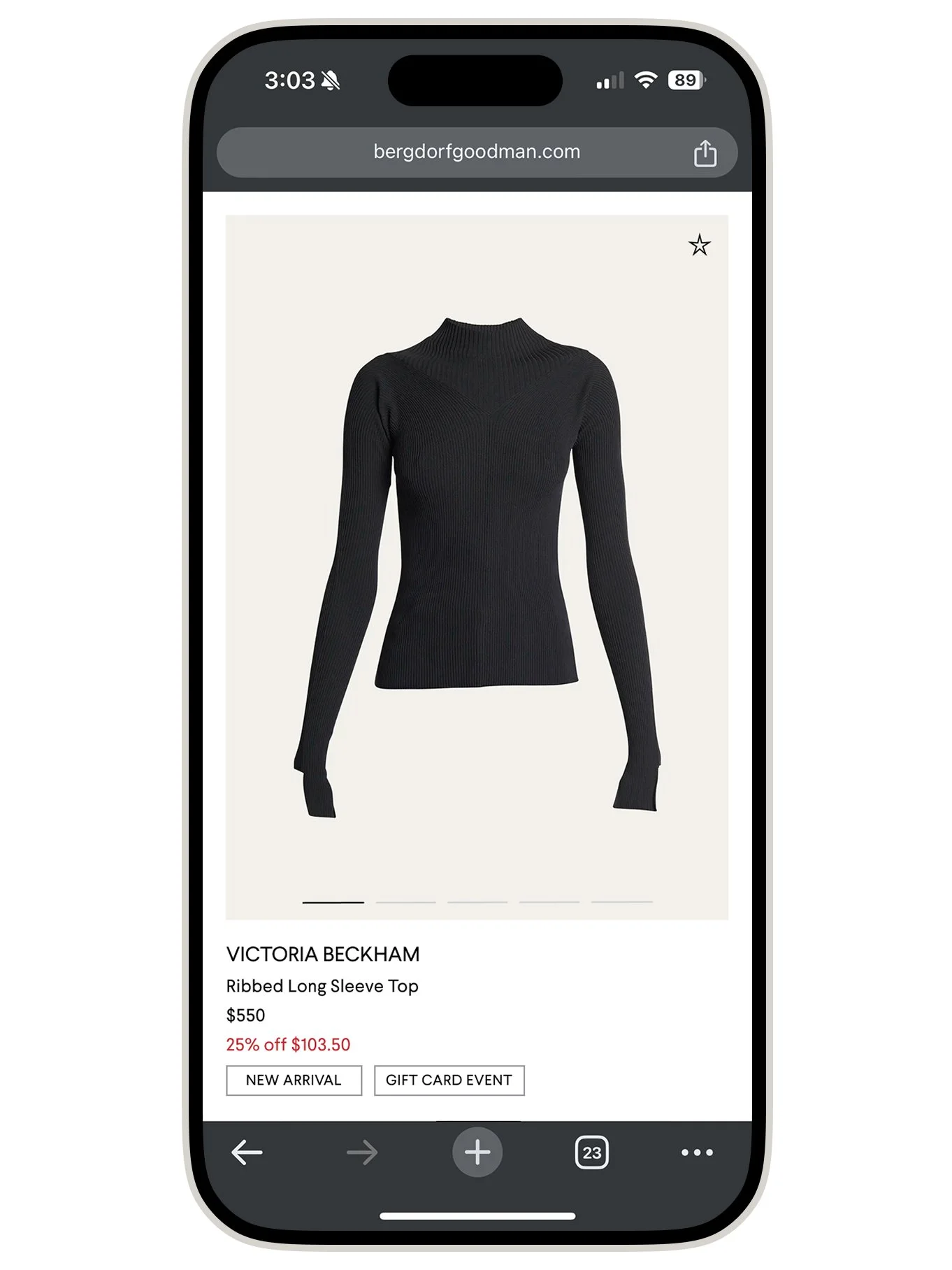 Bergdorf Goodman— Mobile PDP Redesign