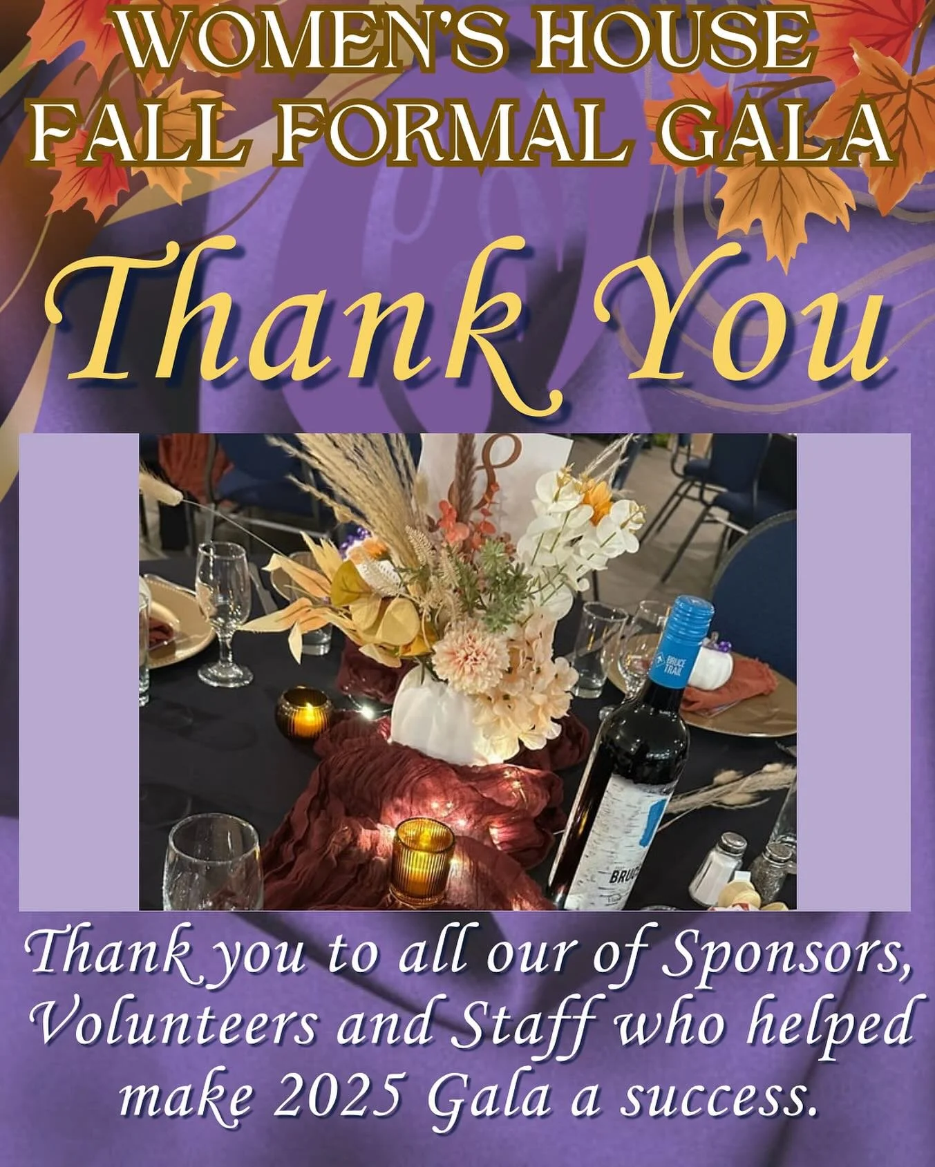 💜𝑻𝒉𝒂𝒏𝒌 𝒀𝒐𝒖💜

What a wonderful evening, filled with love, laughs, dancing and heartfelt messages. Women&rsquo;s House Serving Bruce &amp; Grey would like to thank all guests, volunteers, staff and board members who helped make this year&rsqu