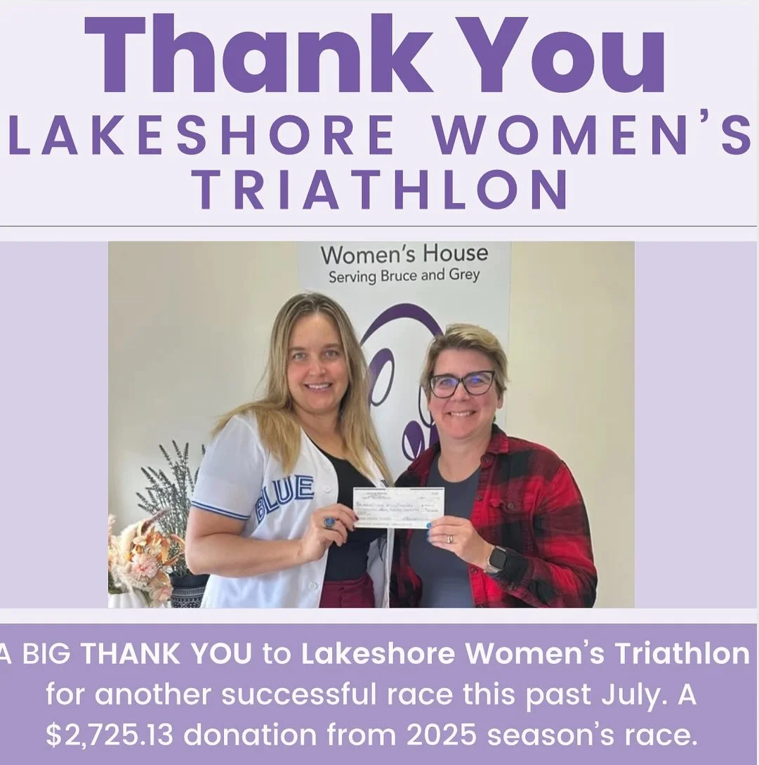 Another Big THANK YOU to a successful Lakeshore Women&rsquo;s Triathlon this past July. So grateful to be partnered up with this great organization. 

@lakeshorewomenstri 
#lakeshorewomenstri #portelgin #womenshouse #whsbg #brucecounty #tryatri