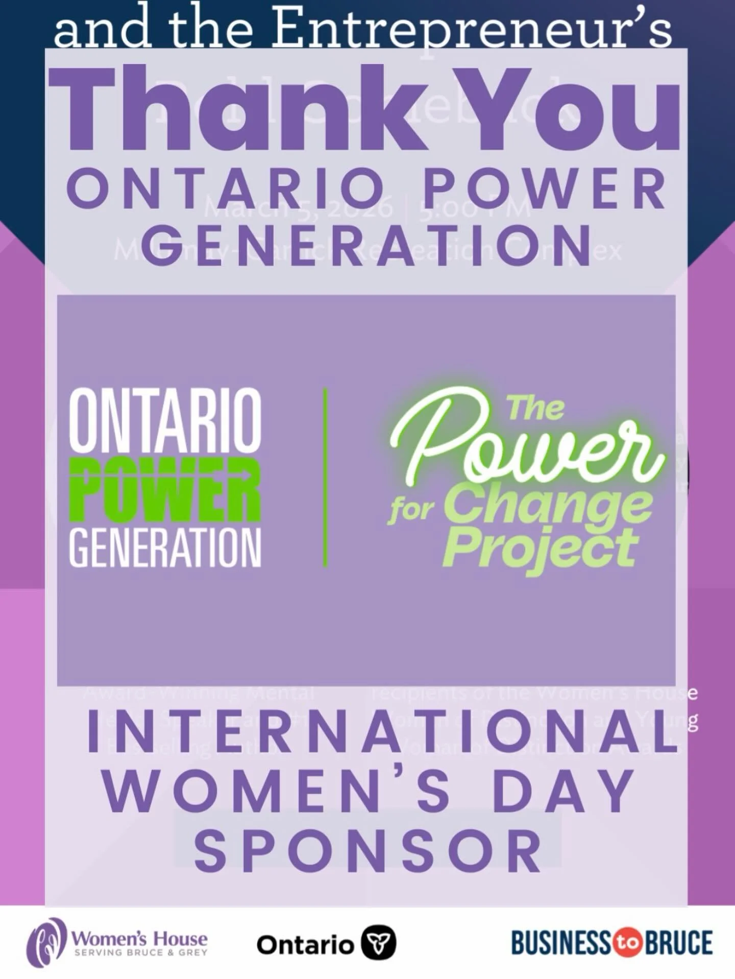 ✨THANK YOU✨

Ontario Power Generation is our Official Sponsor for our International Women&rsquo;s Day Event, Thursday March 5th, in Mildmay. 

@opgpics 

For tickets and more information, visit: 
https://www.canadahelps.org/en/charities/womens-house-