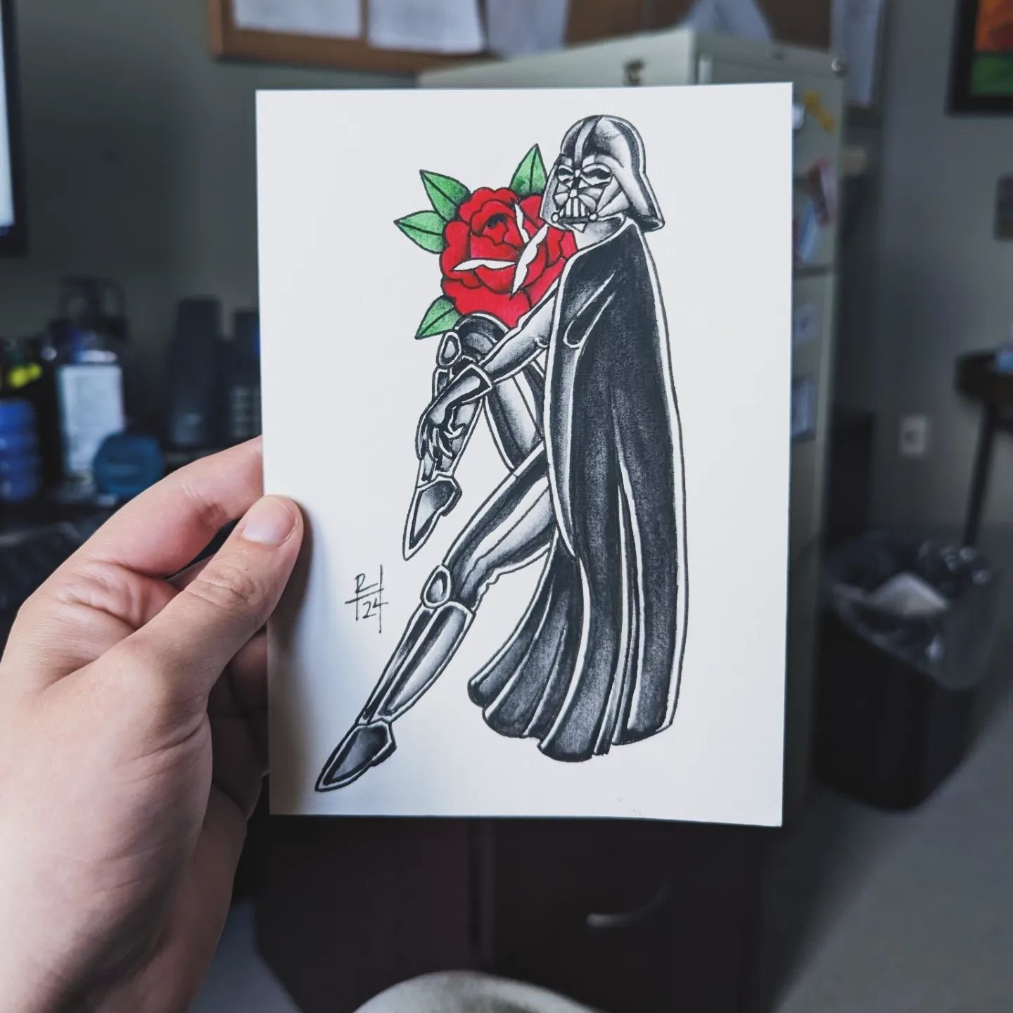 May the fourth be with you (but make it sexy) 
These are available to be tattooed for $200 through May. Full color, roughly 5*7 inches. Holler at me 🌈
.
.
.
.
.
.
.
#starwarsday #starwars #maythe4thbewithyou #starwarstattoo #tattooflash #bentonville
