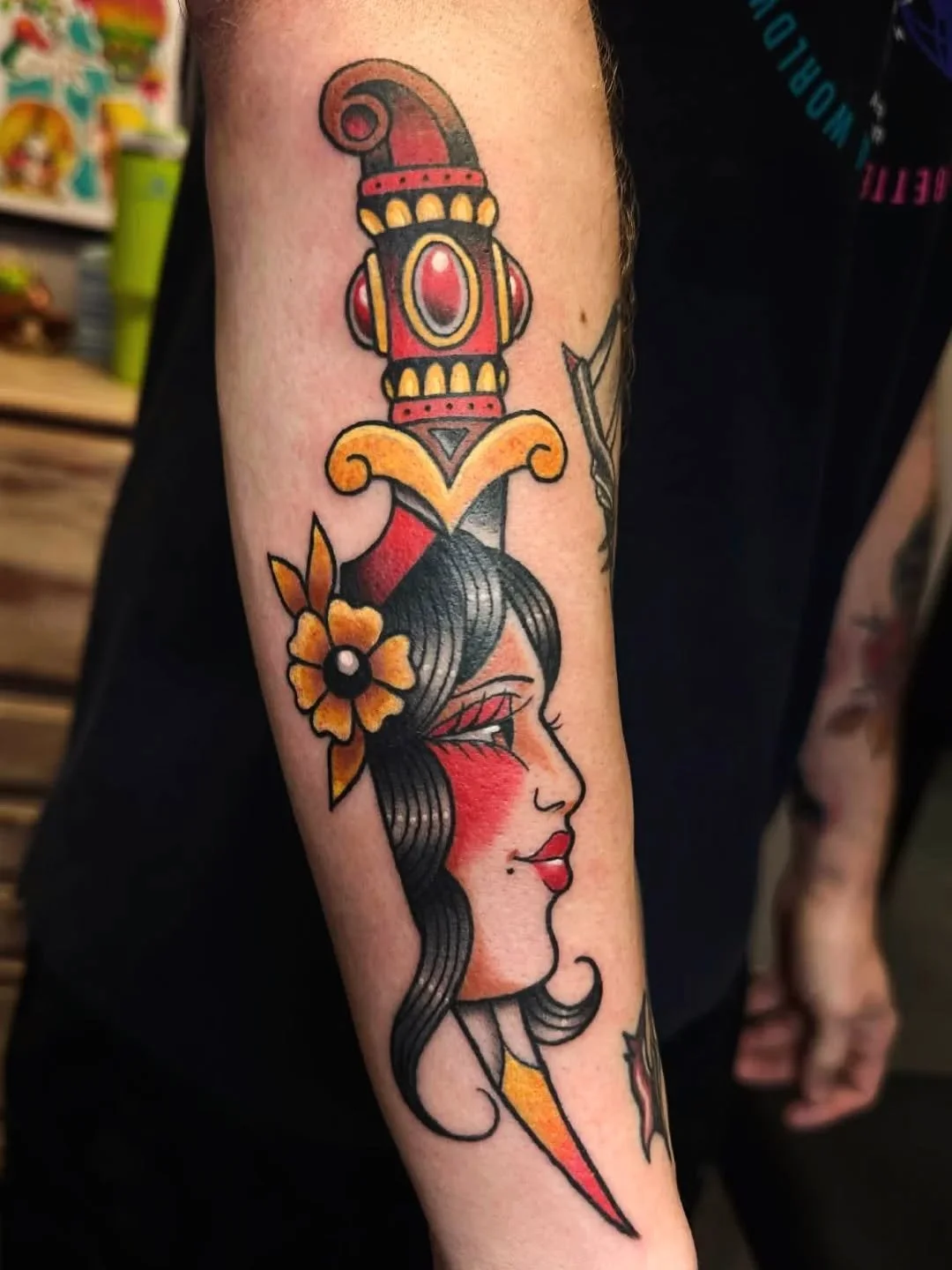 Should probably post my work more 🫠 
#americantraditionaltattoos