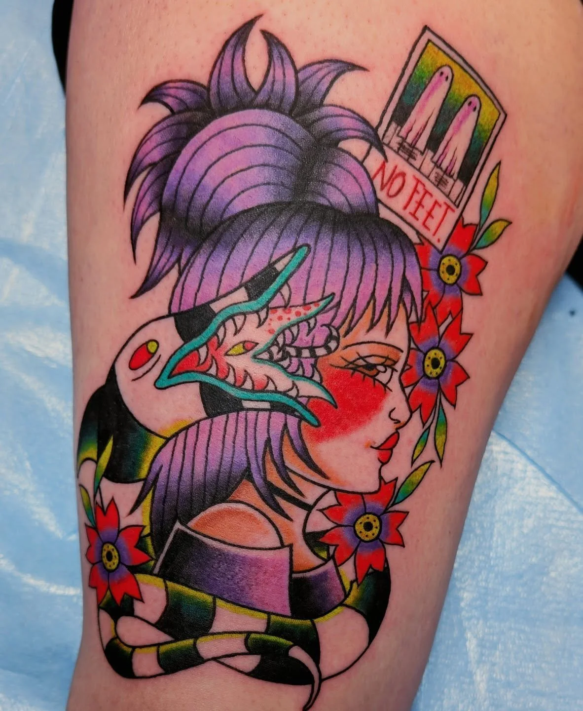 Strange N Unusual 💜&hearts;️ thank you Samantha!
.
.
.
#beetlejuicetattoo #lydiadeetz #beetlejuicebeetlejuicebeetlejuice