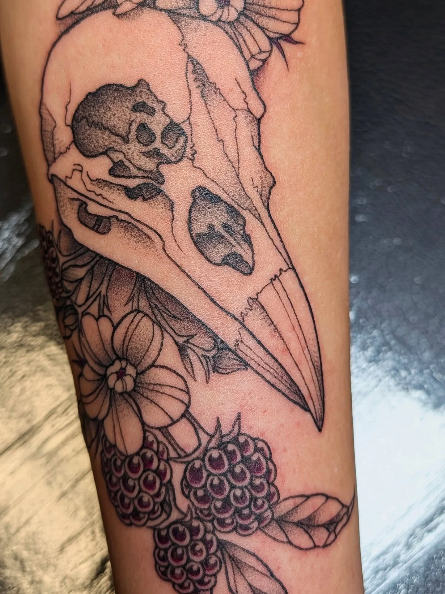 Fun start to a botanical sleeve 🌿 
.
.
.
.
.
#arkansastattoo #rogersarkansas #botanicaltattoo #northwestarkansastattoos