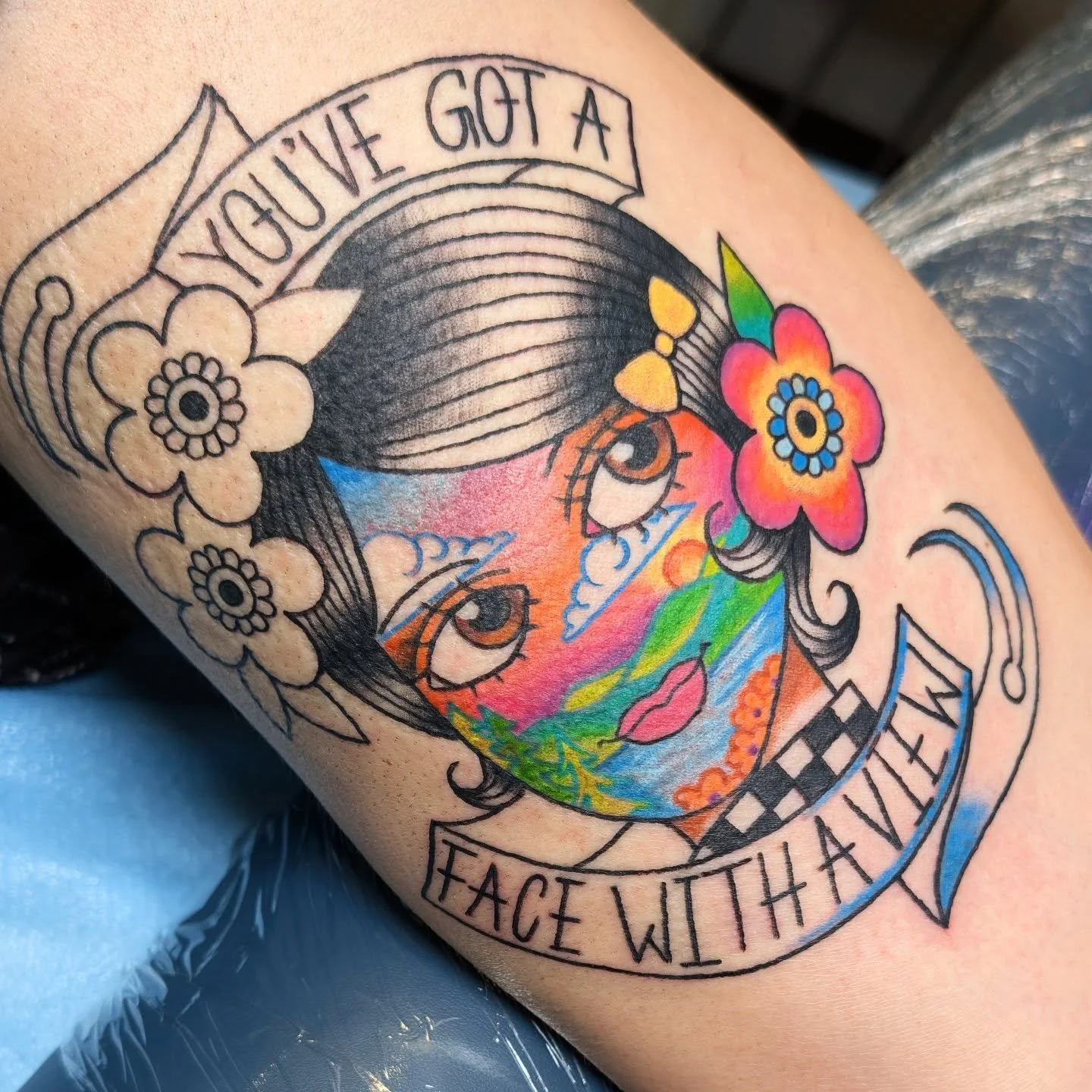 Progress pic from the first session of this pretty girl ⭐🌷