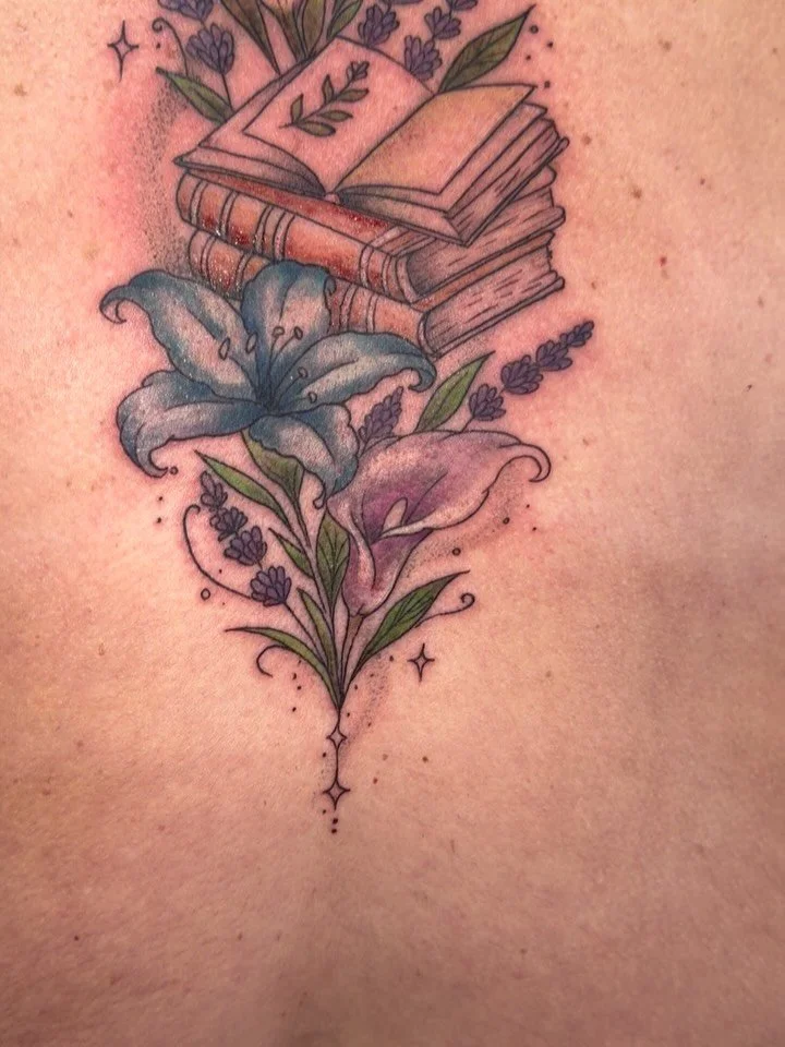 A birthday tattoo cover up today!! 🥰💐3️⃣2️⃣