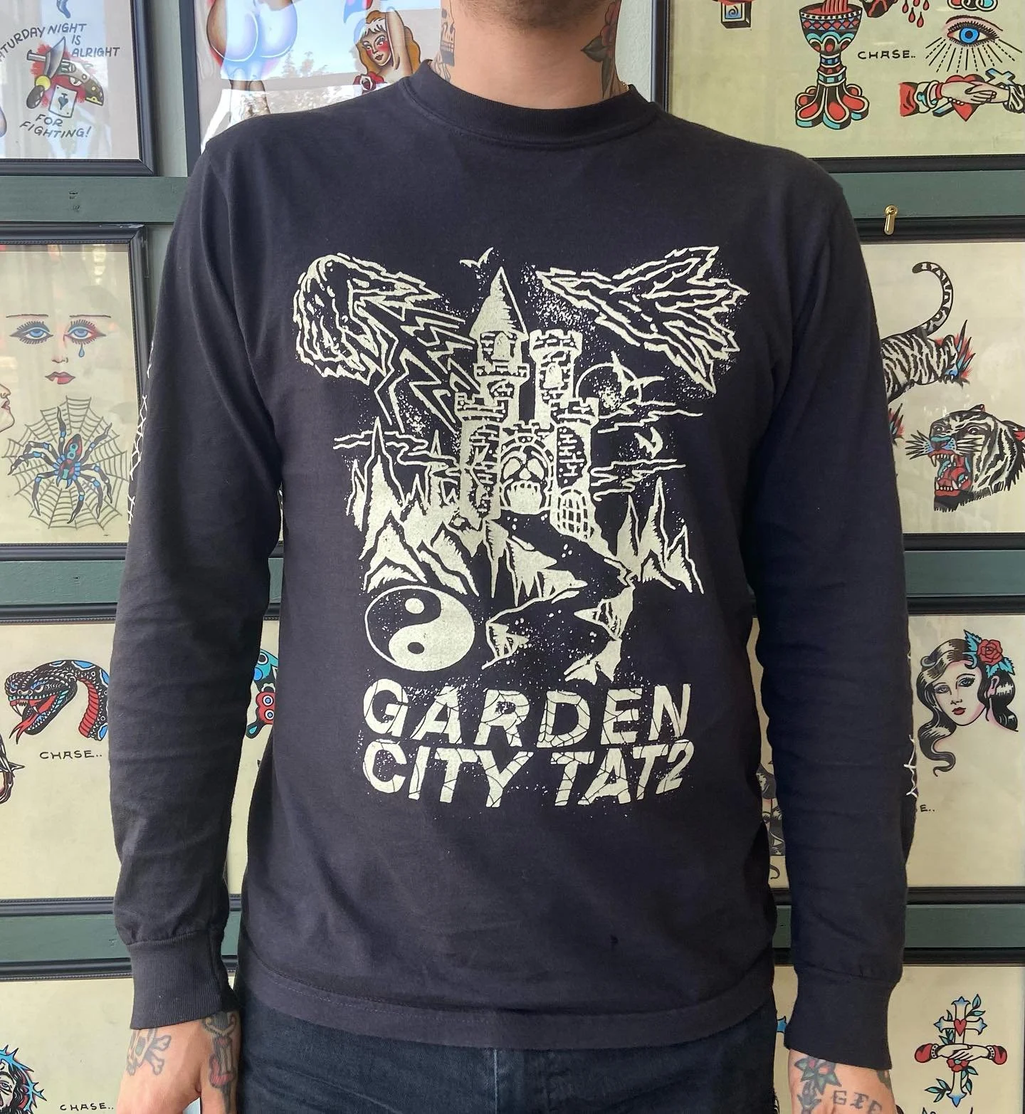 👀🎃EXCLUSIVE MERCH🎃👀 long sleeved tees will be available in shop this Saturday, October 25th for our Halloween event! Any tees that don&rsquo;t sell will be available on our online store the following week! Thank you @danduquettetattoo for the kil