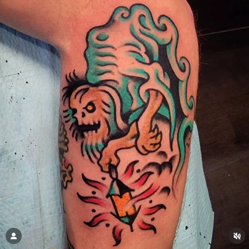 Tattoo by @dave_ath #northshorema #gardencitytattoo #traditionaltattoos #traditionaltattoo #beverlyma