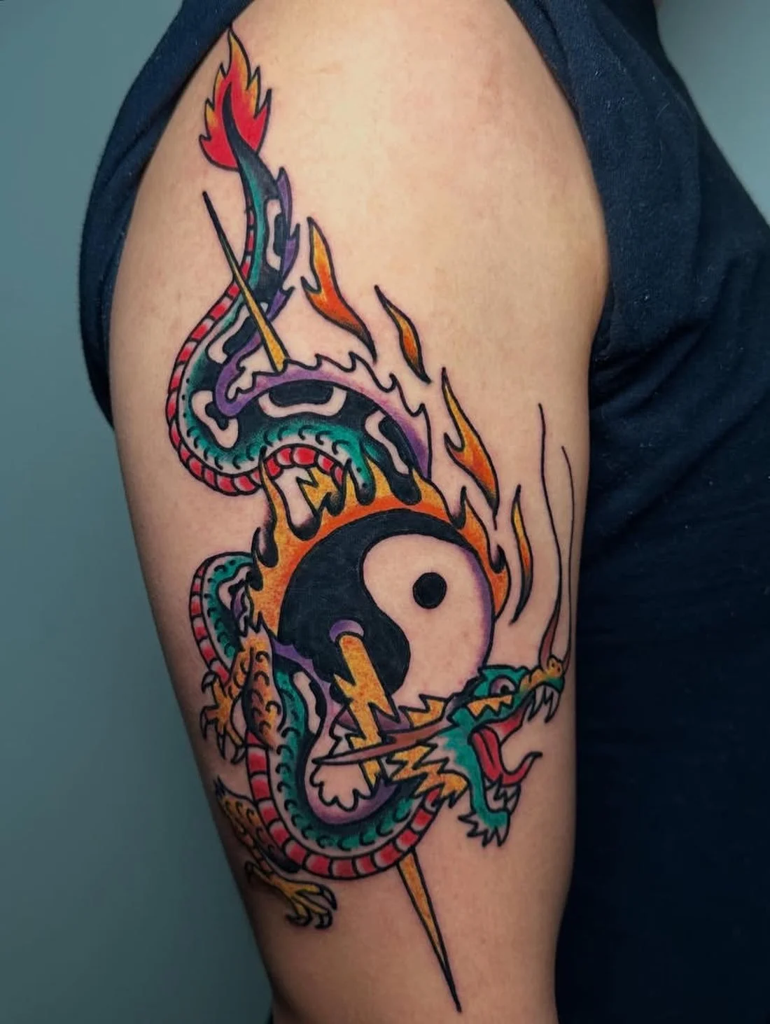 Tattoo by @danduquettetattoo #northshorema #gardencitytattoo #traditionaltattoos #traditionaltattoo #beverlyma