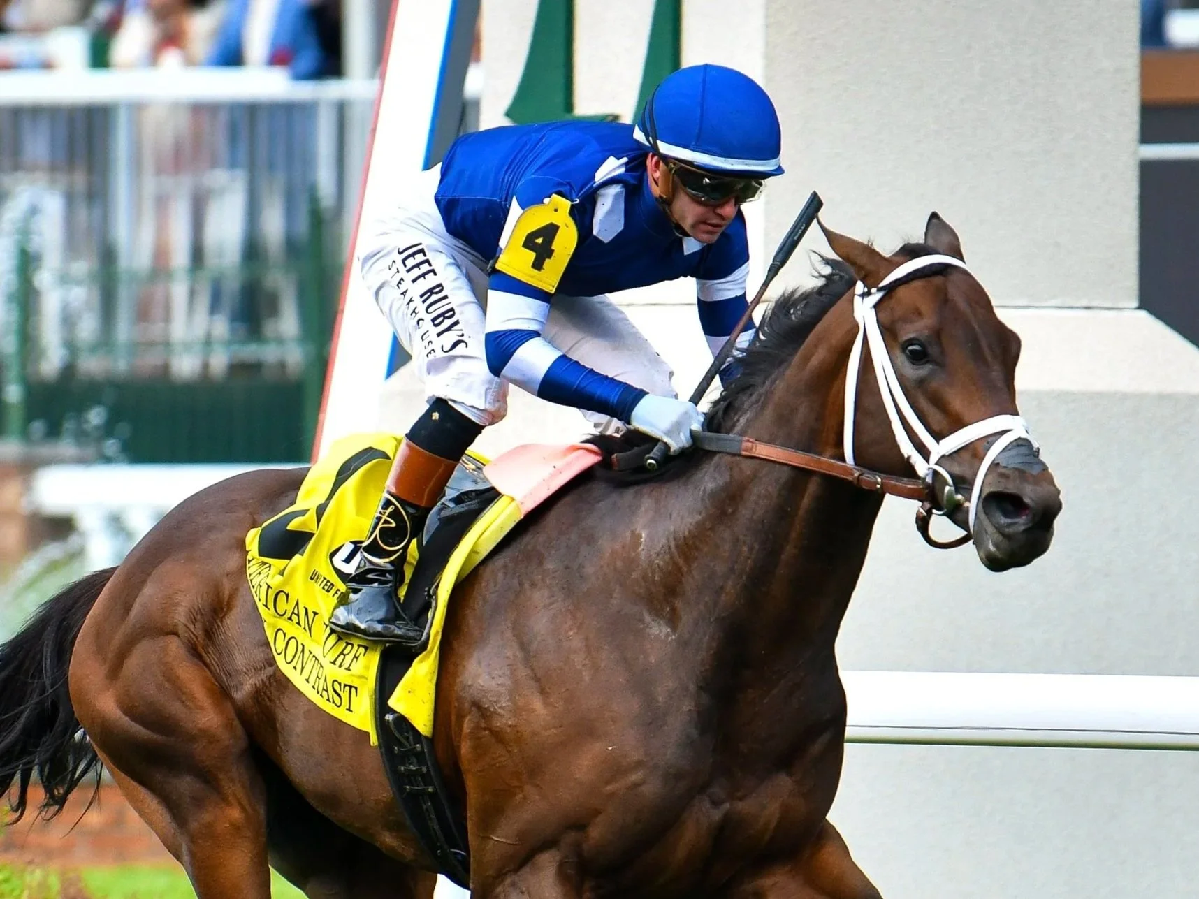 Mill Ridge Grad STARK CONTRAST Victorious in the G1 American Turf