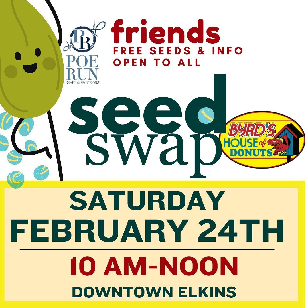 Bring, trade, get seeds this coming Saturday. Meet new friends, chat up old friends. Time to get your seed on #growyourown #homesteadlife