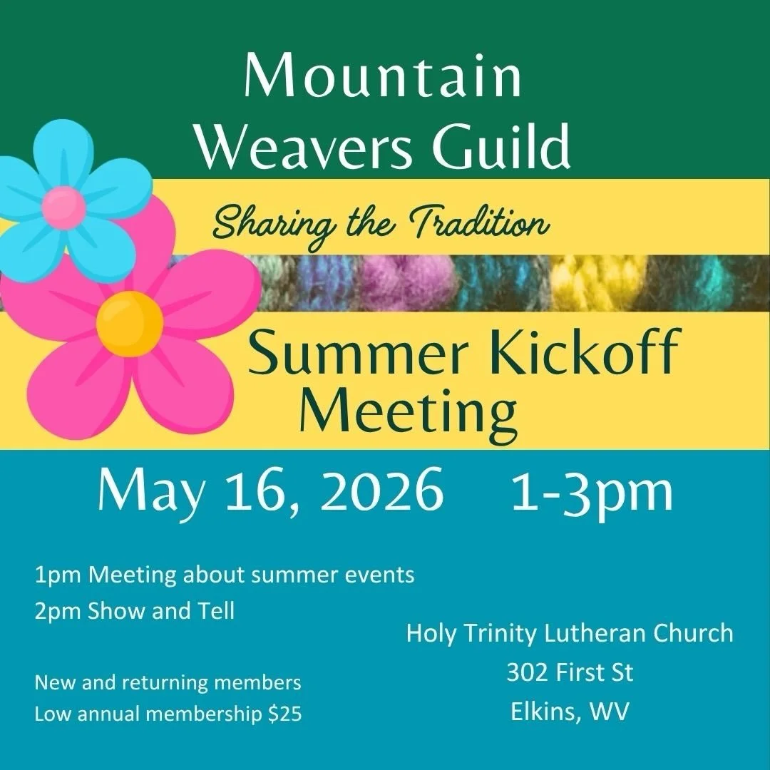Weaving curious? Come see what we&rsquo;re about this Saturday 1-4, back door, Holy Trinity Lutheran, Elkins