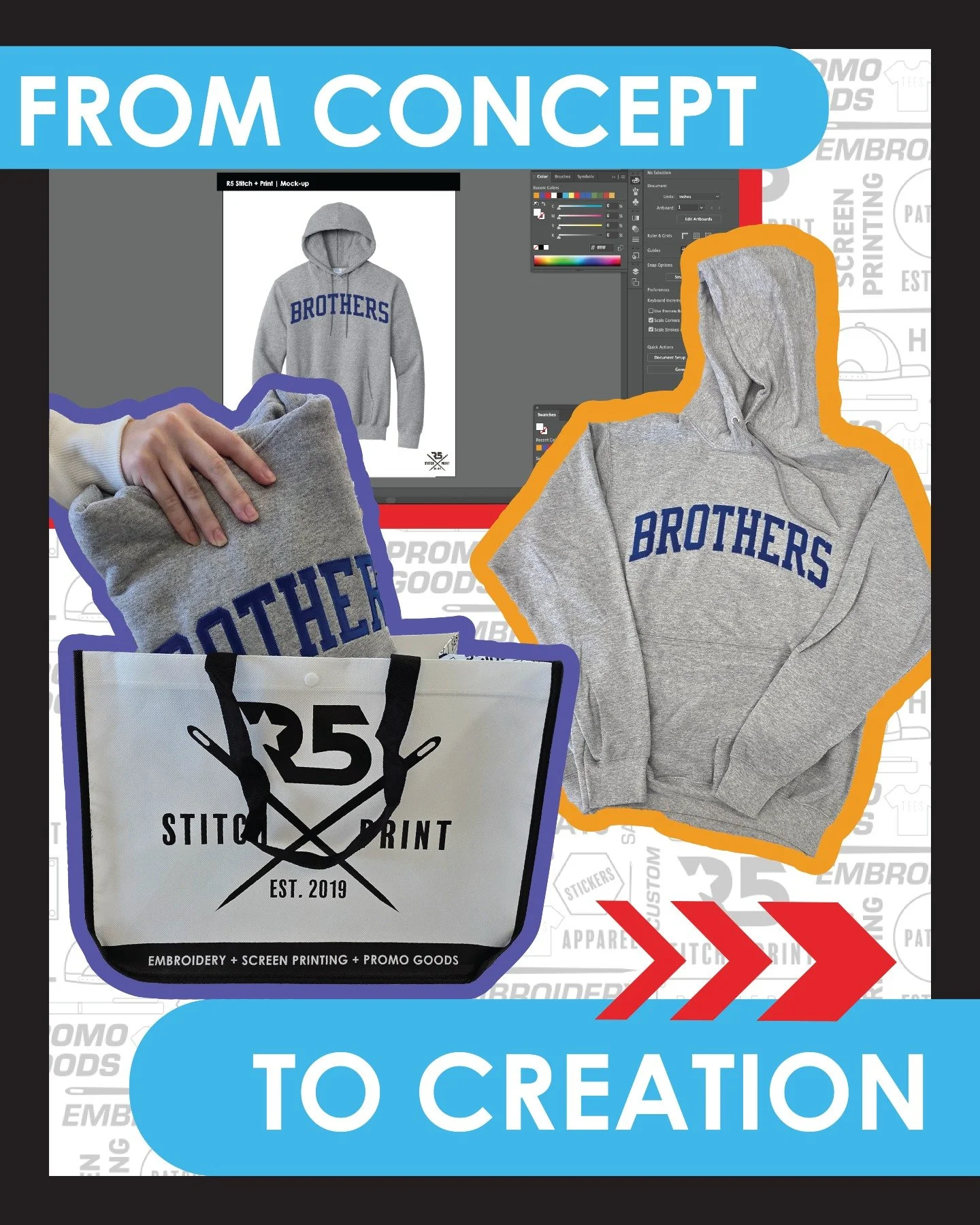 From screens to stitches to final touches here’s a look at the process that brings our clients’ ideas to life!
We loved working on this project for Christian Brothers High School and capturing each step along the way. Every detail matter