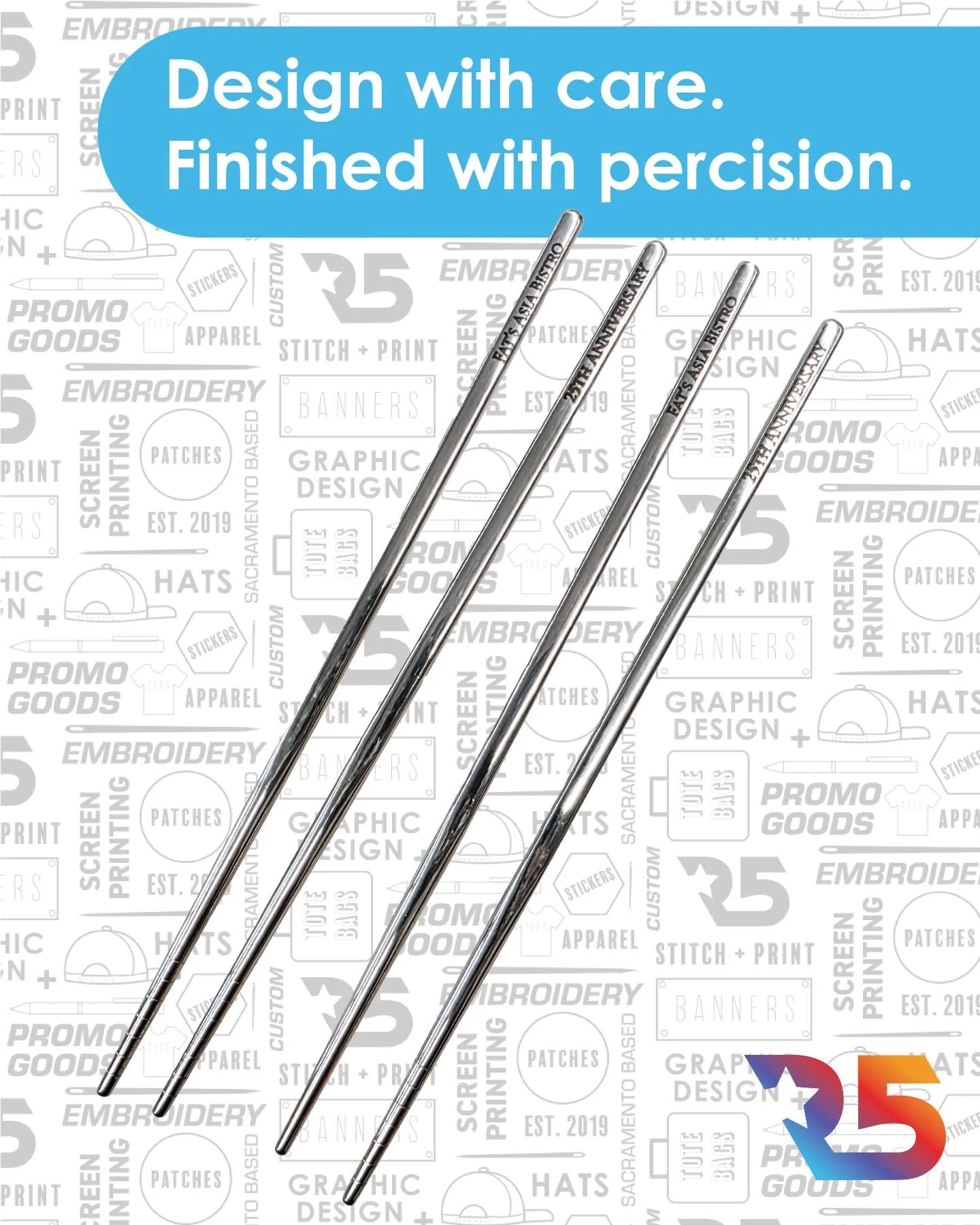 Shoutout to Fats Asia Bistro for letting us bring their brand to life! 
We had a blast creating custom chopsticks that showcase their identity in style. From start to finish, seeing their vision become reality is why we love what we do. 
Swipe to s