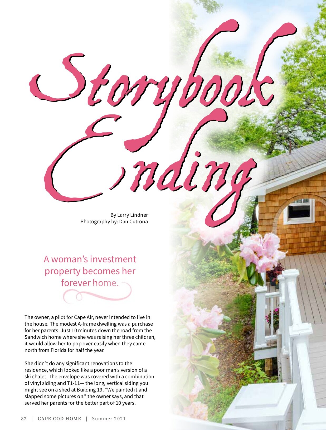 Cape Cod Home Storybook Ending Cover Featuring Cape Cod Home Designed by Donna Elle