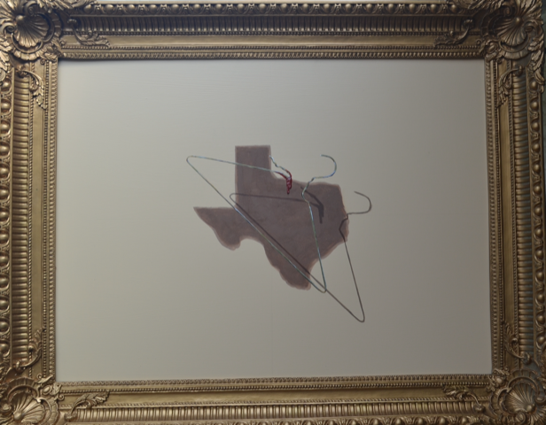 The Eyes of Texas are on Us – Symbolizes the passage of AB 8 which made abortions illegal in the state of Texas. Prior to the passage of Roe V Wade, many women resorted to “back-alley abortions oftentimes with the use of a coat hanger. Many women d