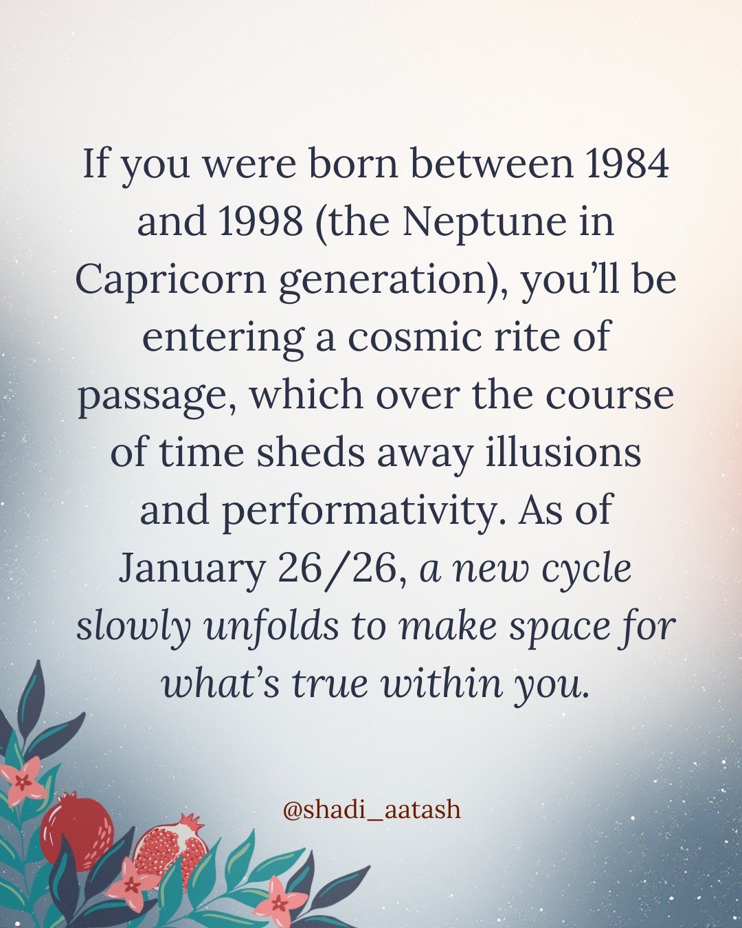 Neptune Square Neptune.

A midlife transit that lowkey dissolves by 
softening your certainty...
blurring the path you thought you were supposed to take...
exposing the dreams that were too small&hellip;
and the beliefs that were never really yours.

