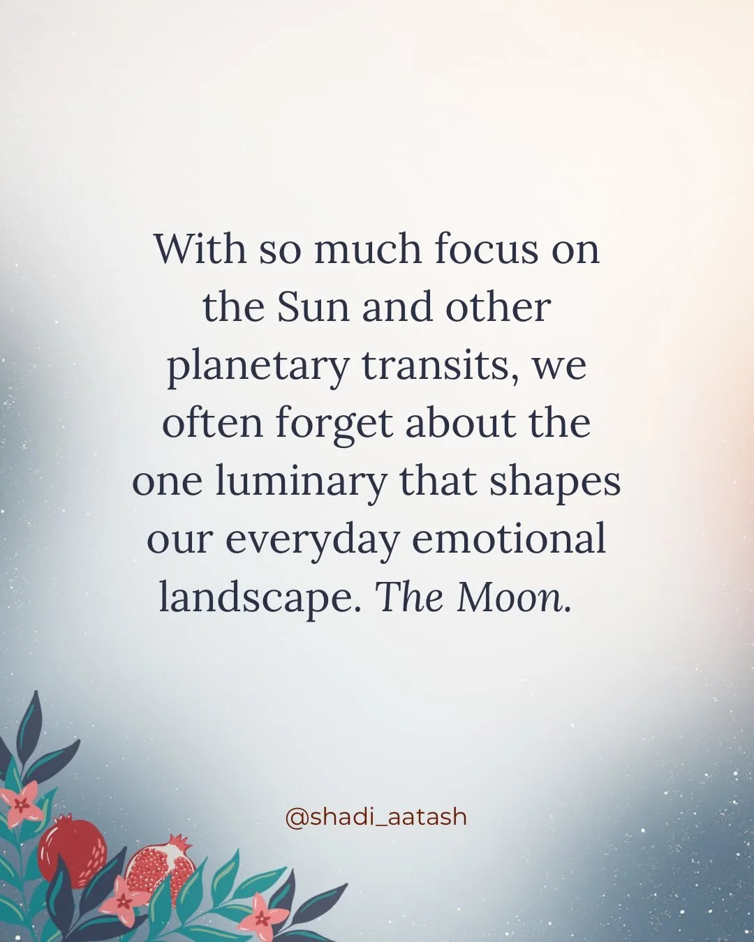 Following the Moon&rsquo;s transit throughout the month is so helpful. 

You know what else is just as helpful? Knowing your own natal Moon. 

When you understand your Moon, you can:
🌙 Navigate shifting moods with ease
🌙 Align with the lunar energy