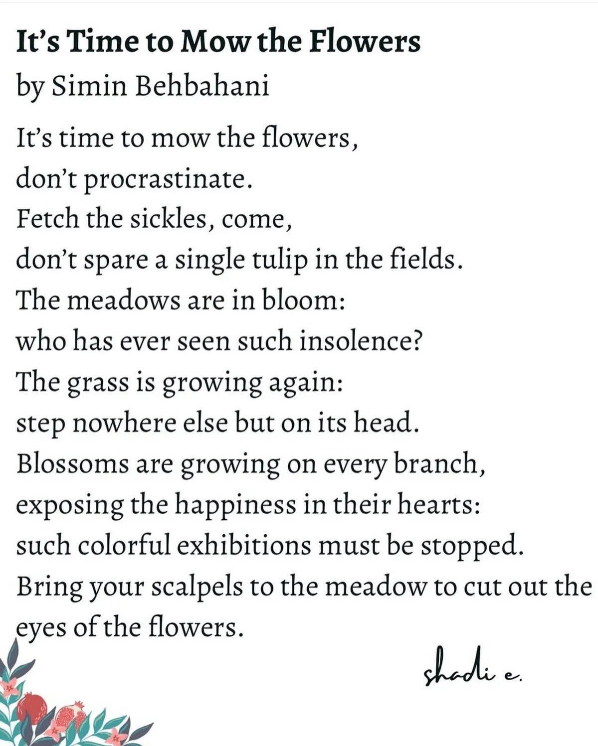 Resist. 
Persist. 
In spite of it all. 

Even when the ground is scorched, roots remember how to grow.
