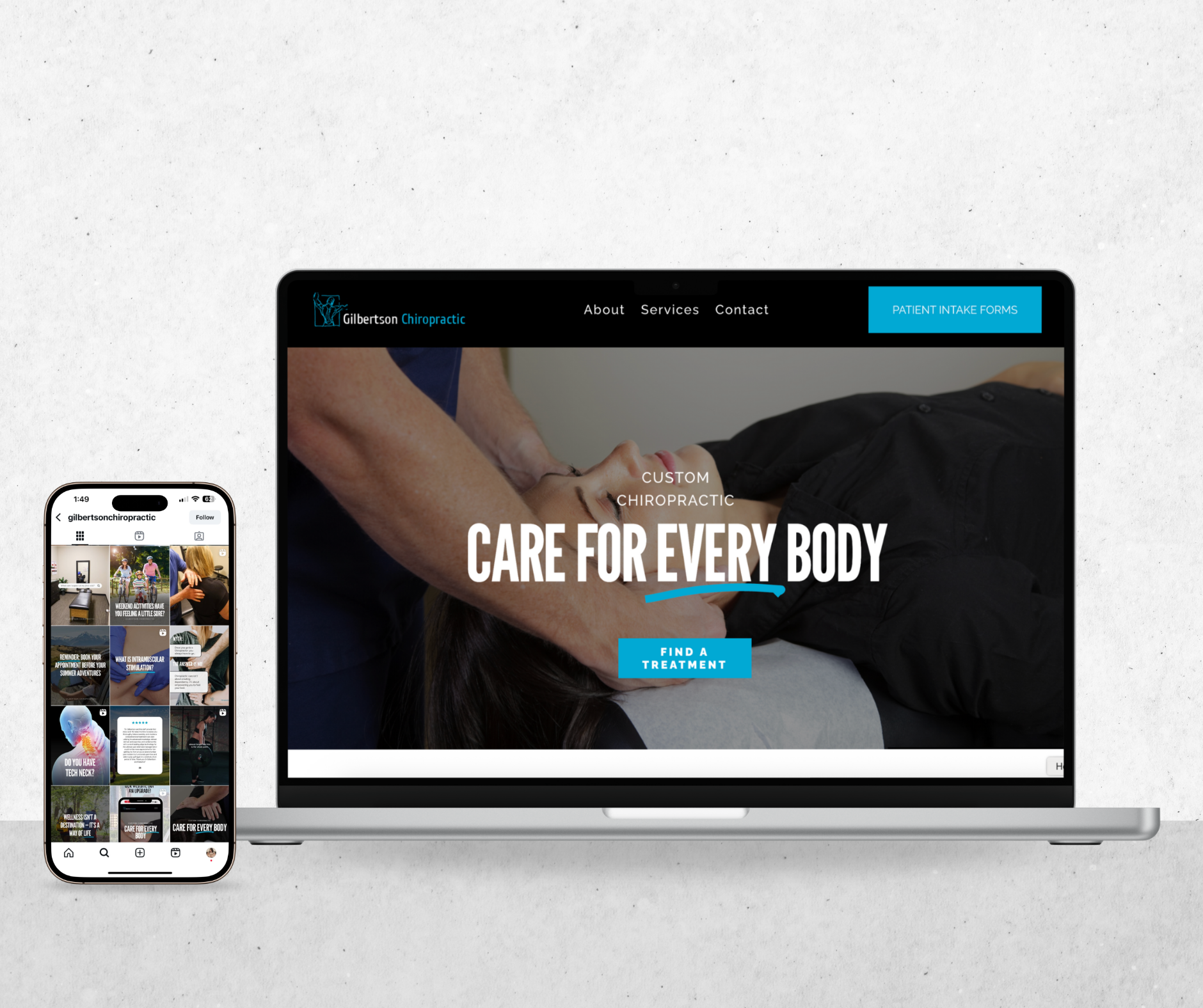 GILBERTSON CHIROPRACTIC- Website & Social Media Management