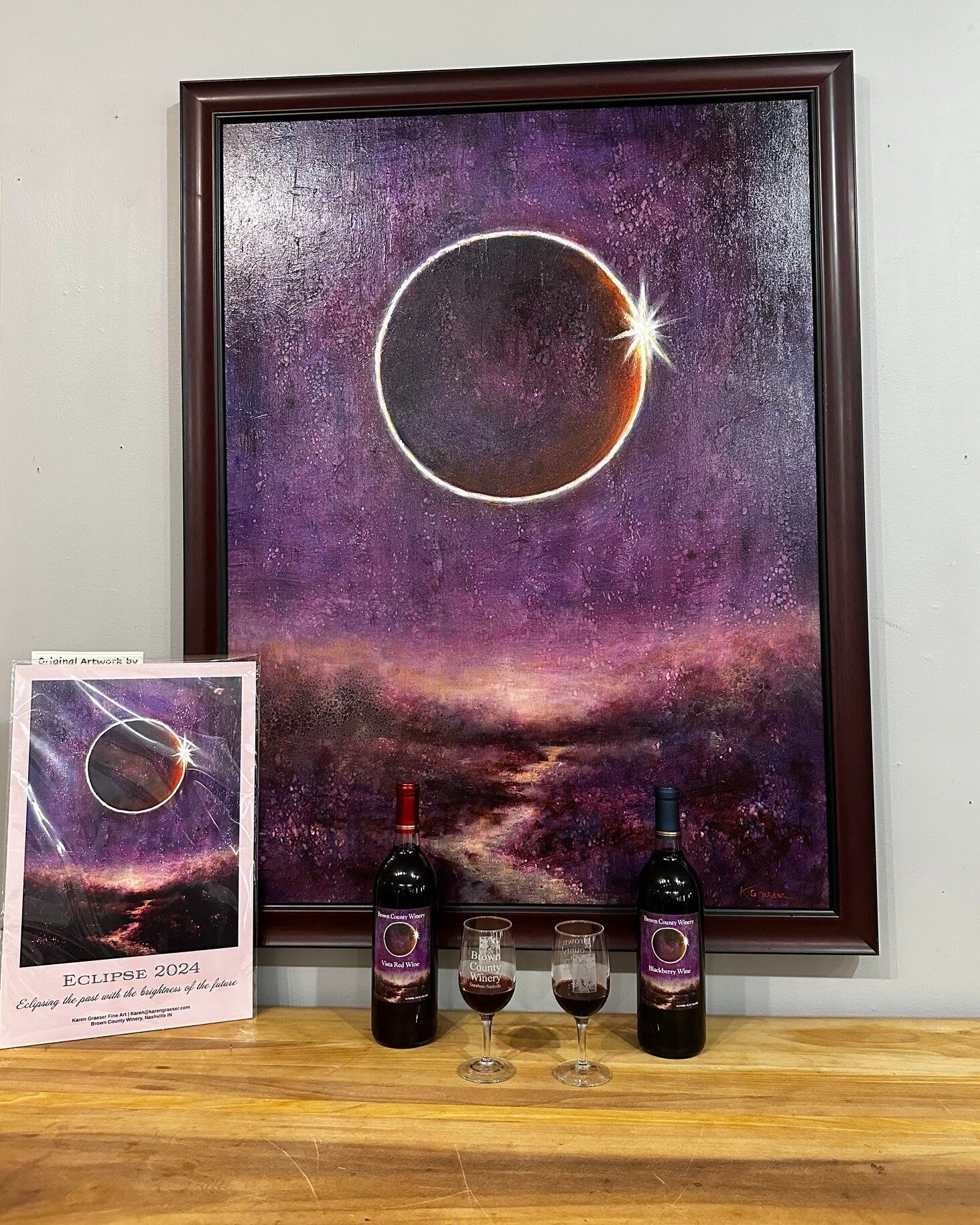 Don't forget to pickup your limited edition eclipse labeled bottles soon! They are going fast so make sure to pop in for yours. We now also have prints of the painting available to purchase for $25!

#ILoveBrownCounty #SolarEclipse2024