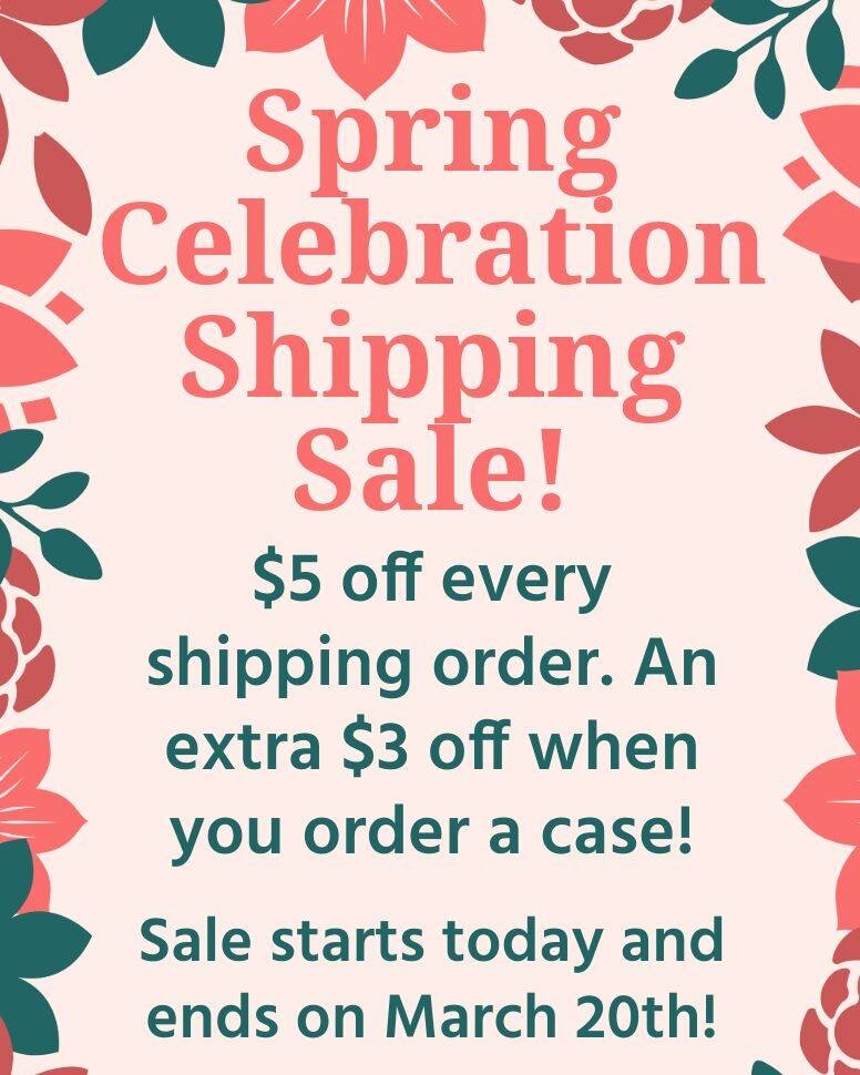 Pi Day? Ides of March? St. Patrick's Day? Spring Equinox?  Whatever your favorite day is, celebrate with some Brown County Winery wine!! From now until March 20th, take $5 off every shipping order and an EXTRA $3 off when you buy a case of 12 bottles